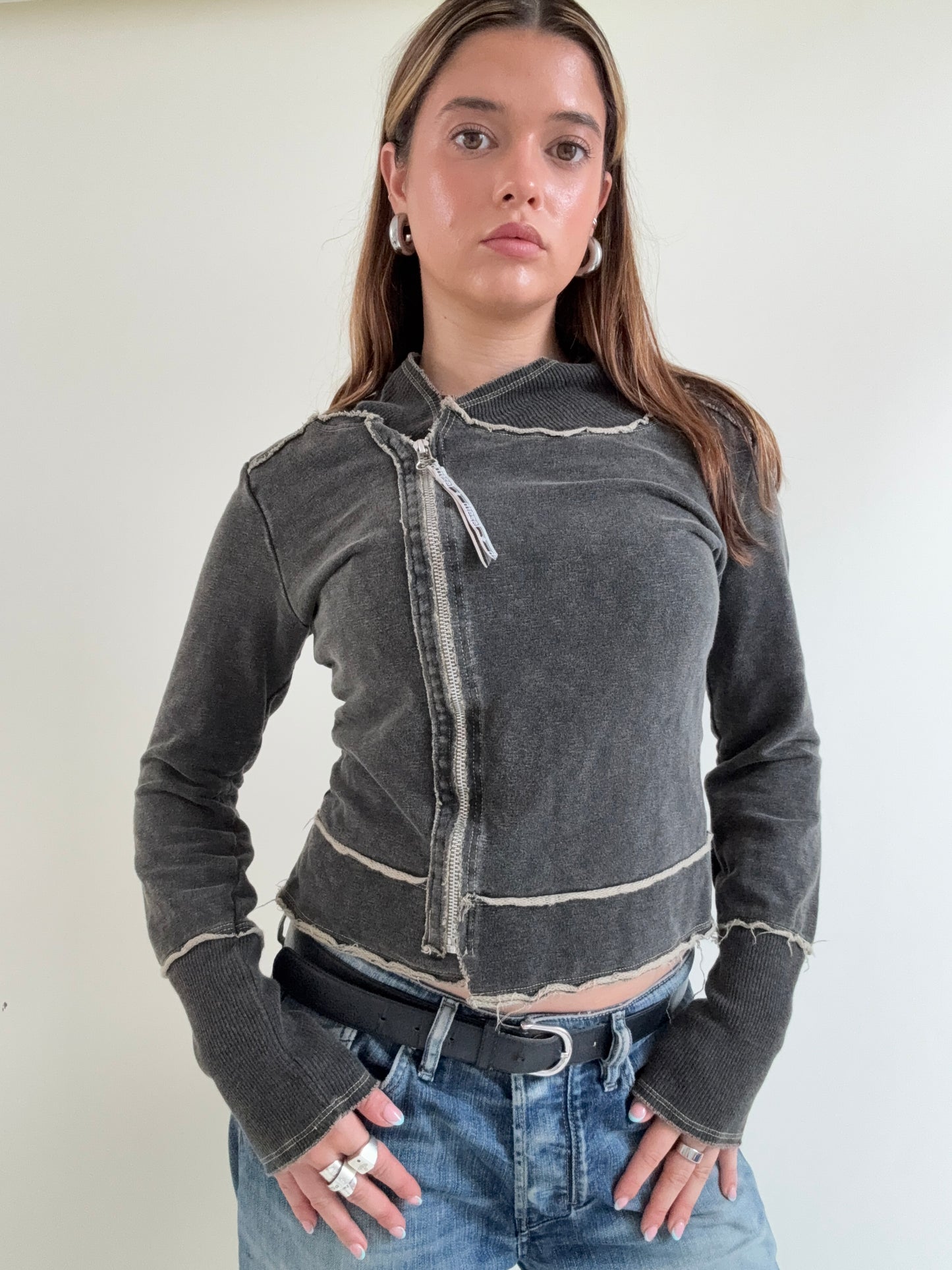 Vintage Diesel Asymmetric Zip Jumper (L)
