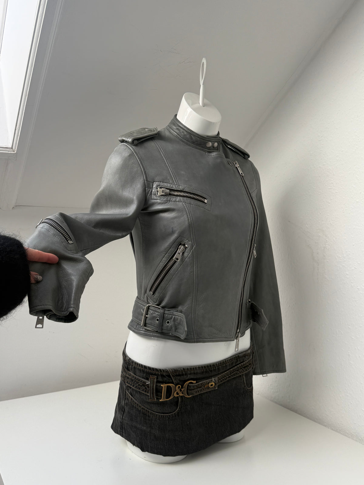 Allsaints Leather Biker Jacket (UK6)