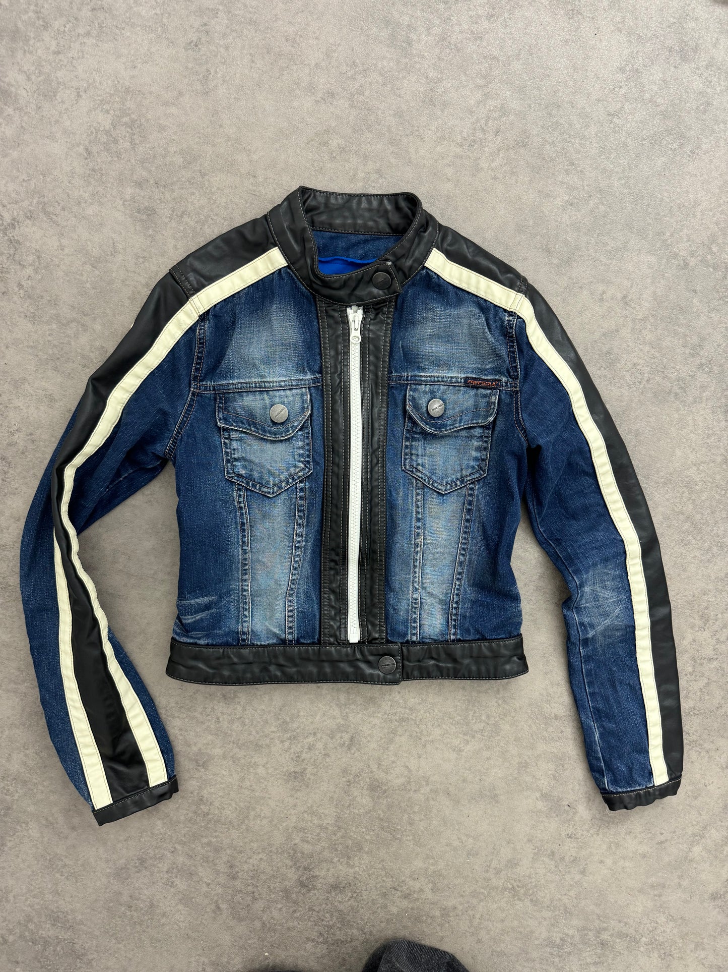 Y2K Denim Biker Jacket