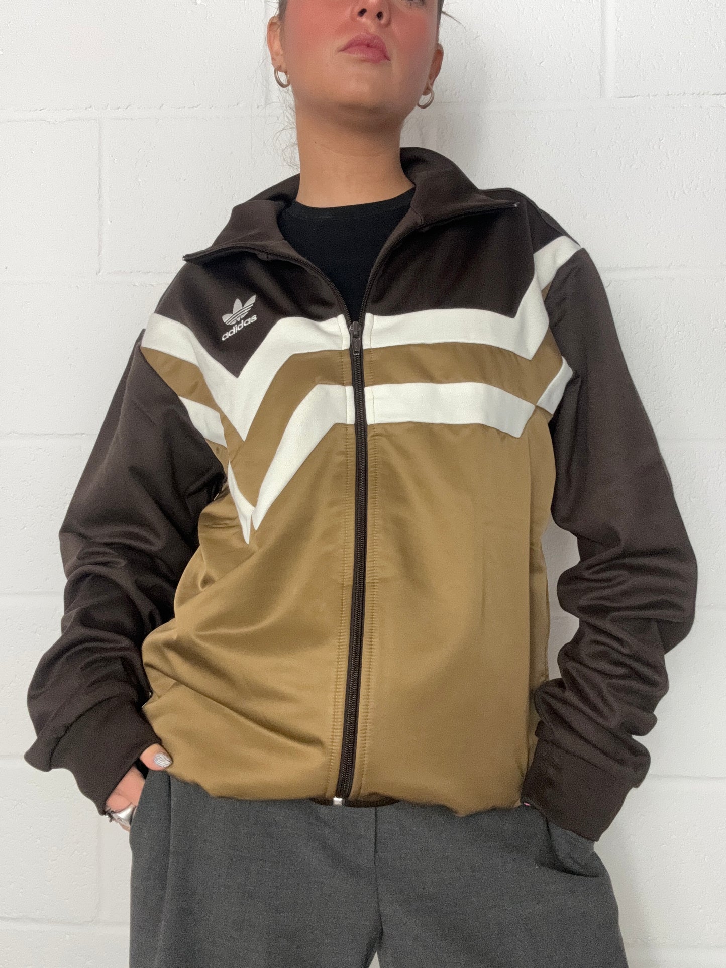 Adidas Brown Tracksuit Jacket