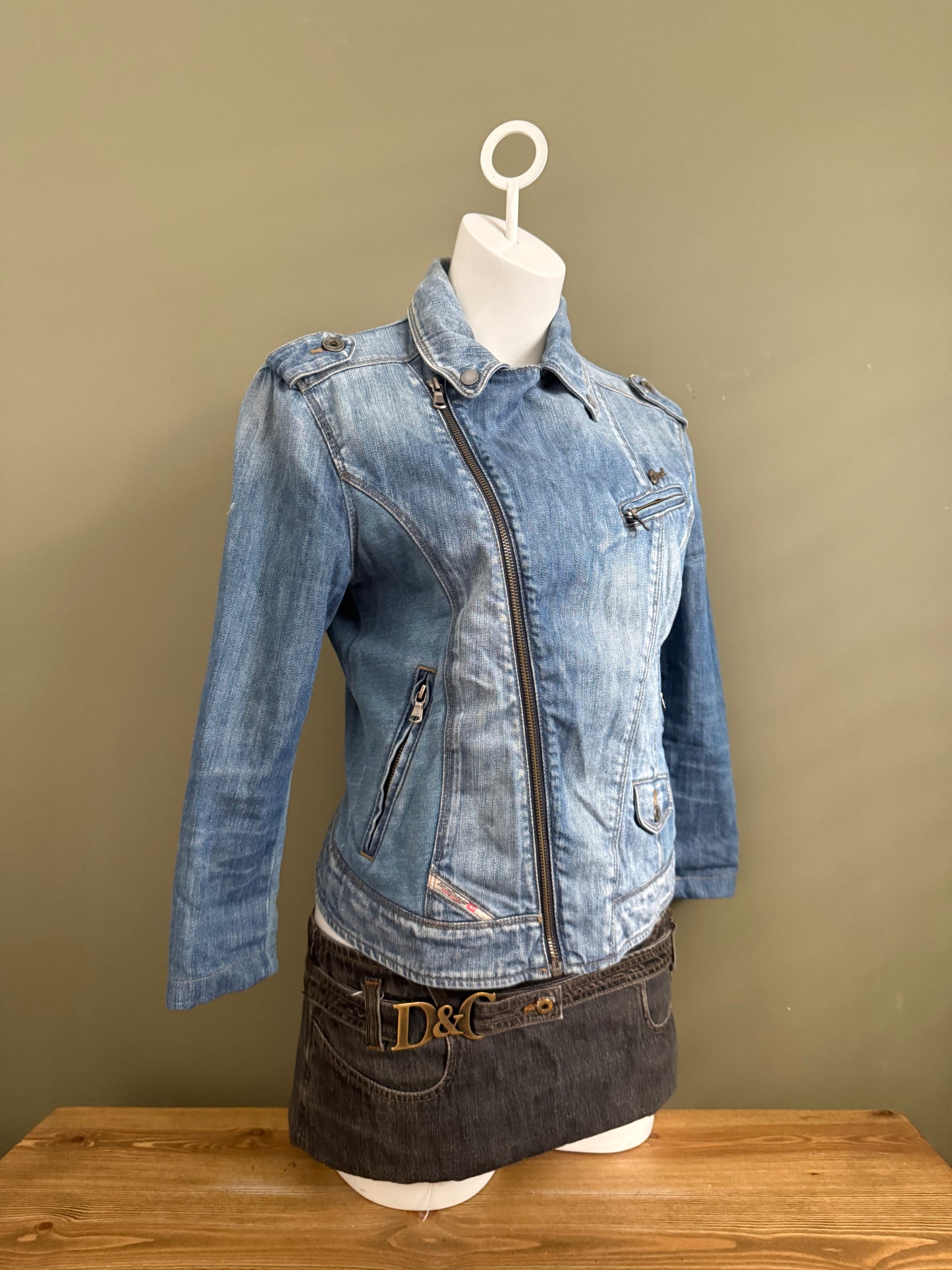 Diesel Denim Biker Jacket (M)