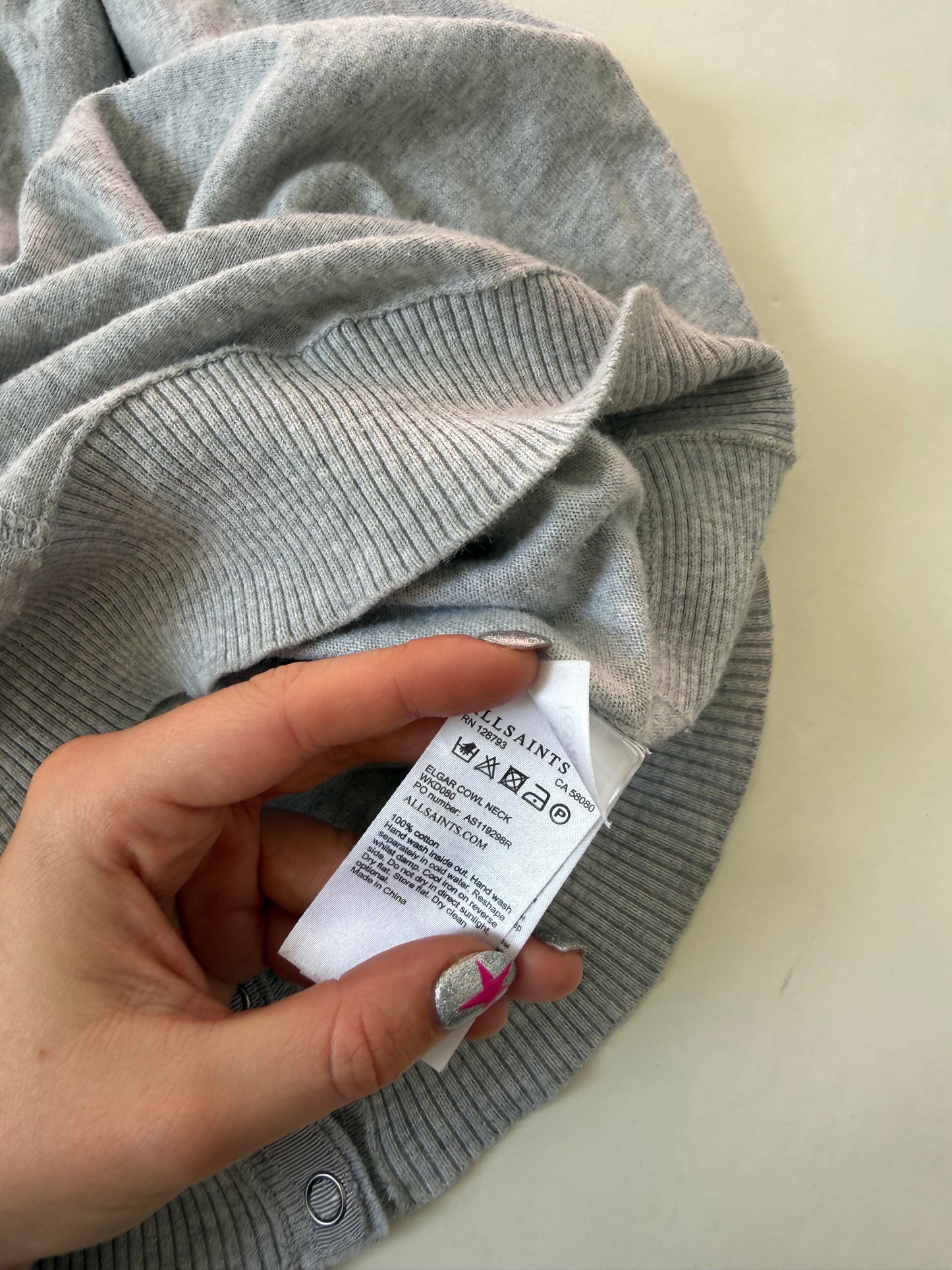 Allsaints Batwing Popper Jumper (UK10)