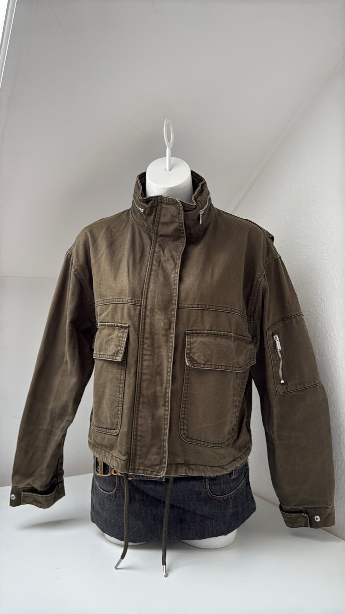 Superdry Khaki Cargo Jacket (UK10)