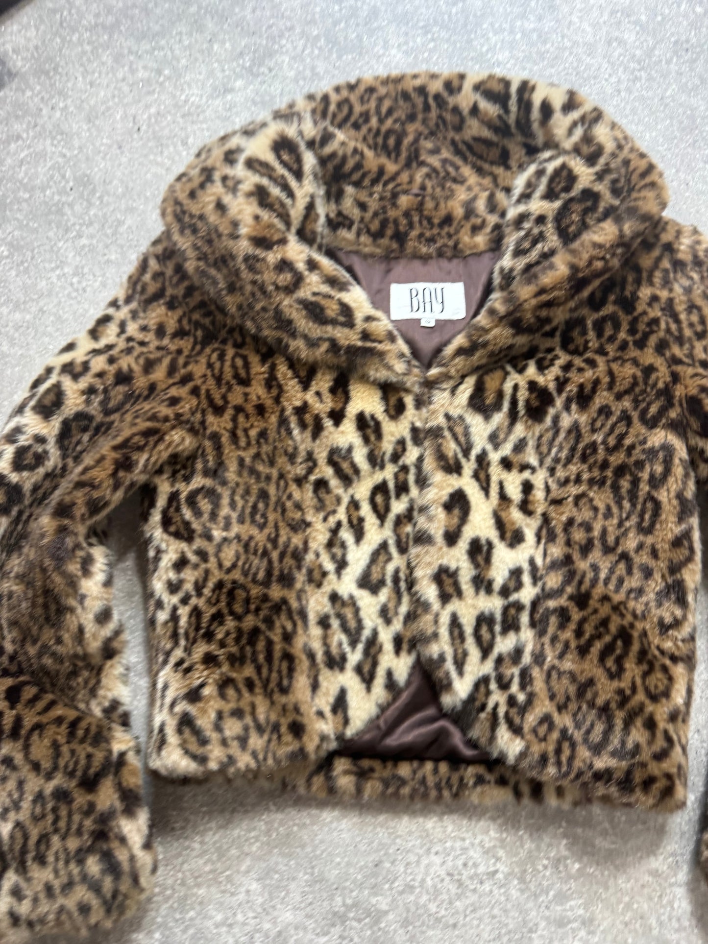 Leopard Faux Fur Jacket (UK12)