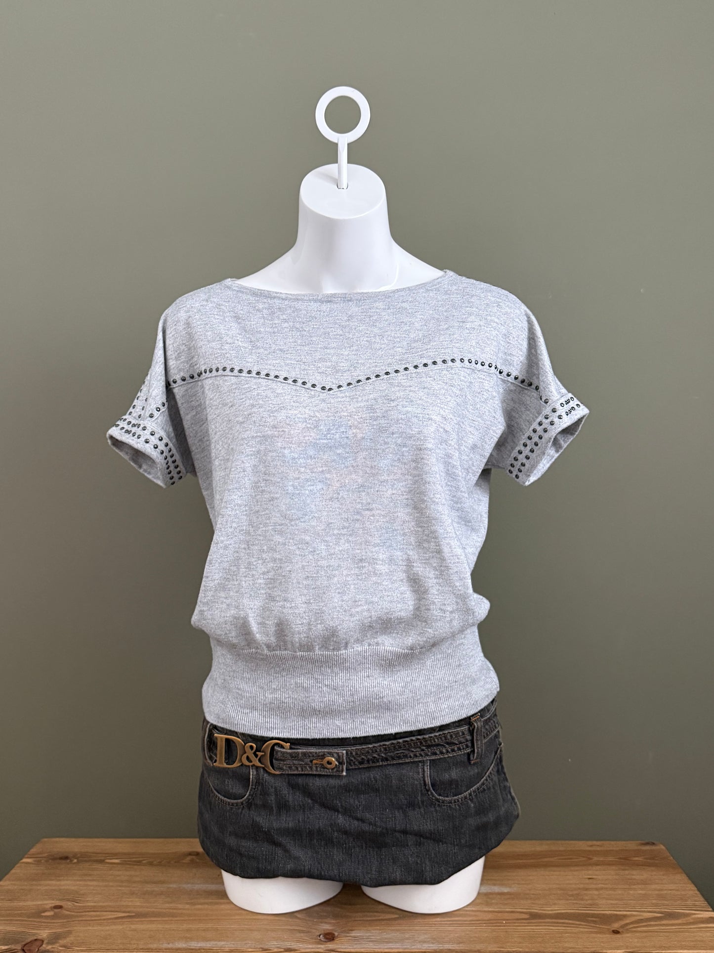 Studded Knit Top (S)
