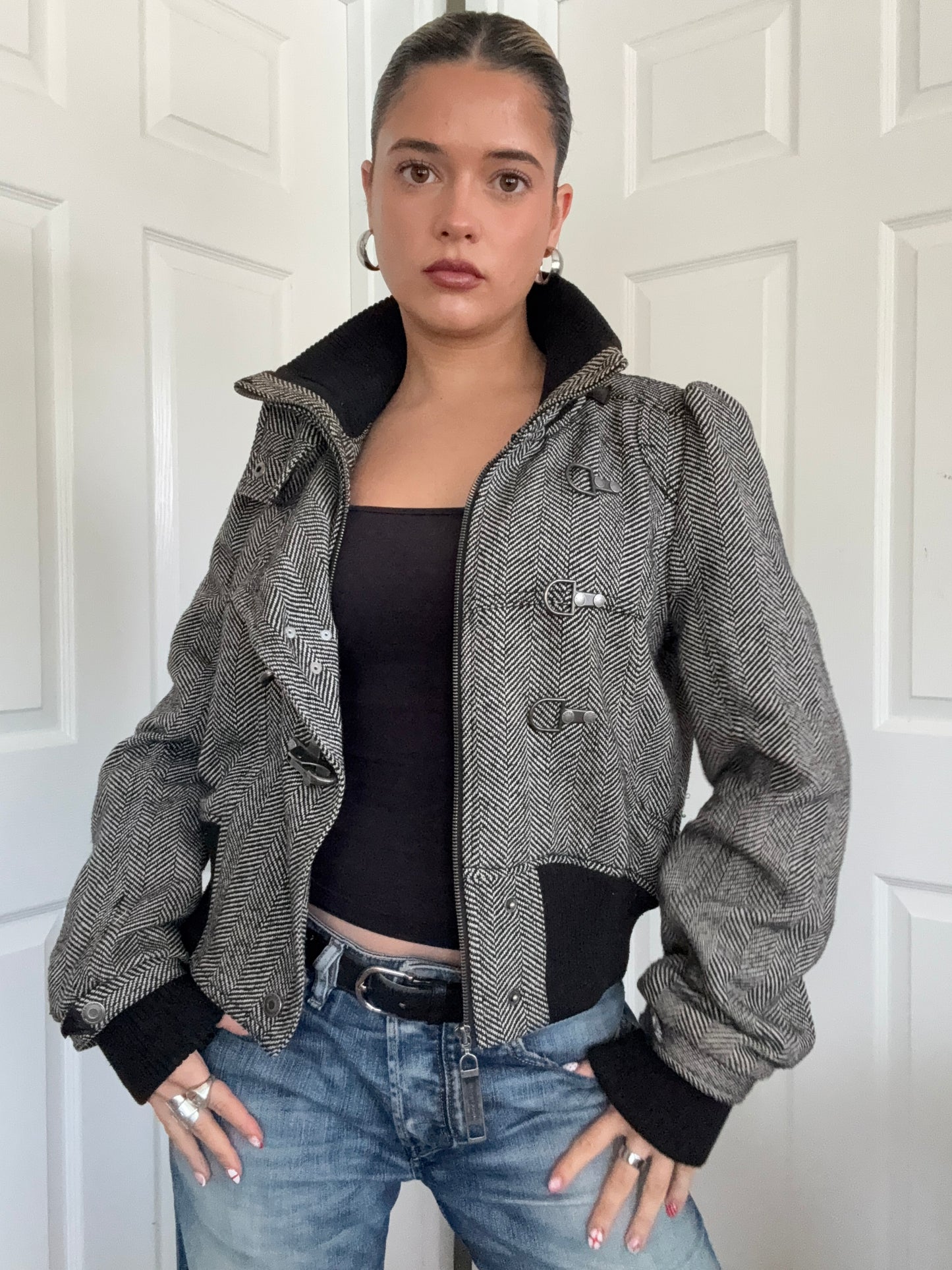Funnel Neck Y2K Jacket (UK14)