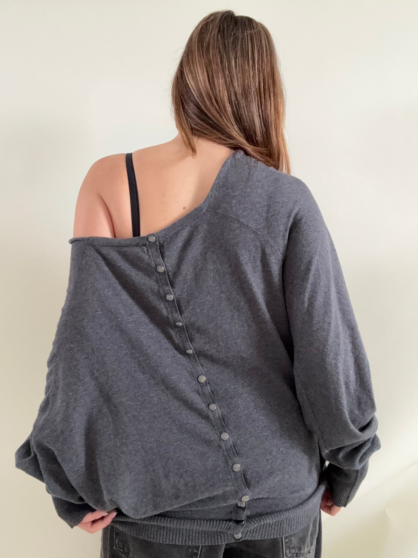 Allsaints Batwing Popper Jumper (UK14)