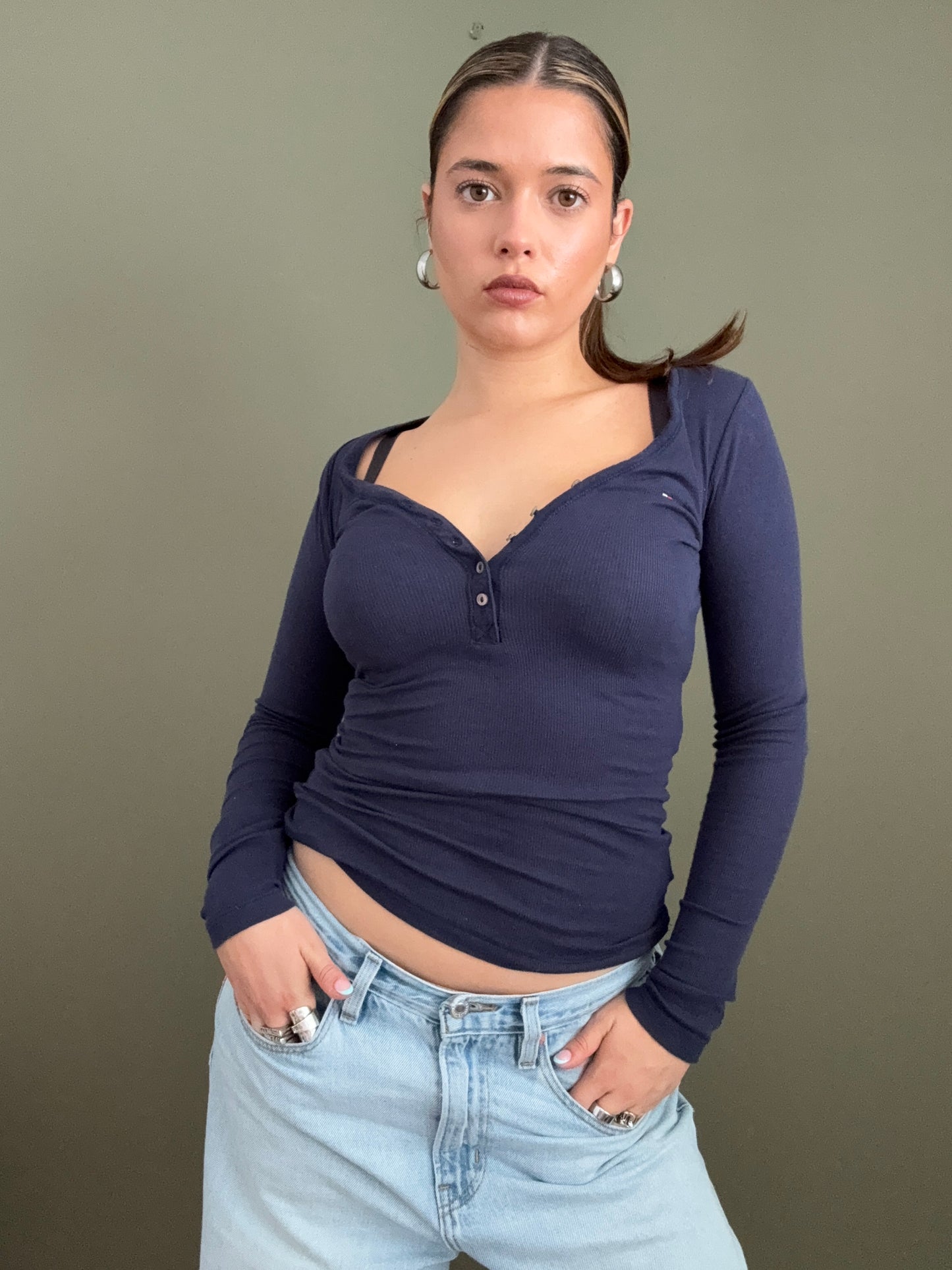 Tommy Hilfiger Fitted Henley Top (XS)
