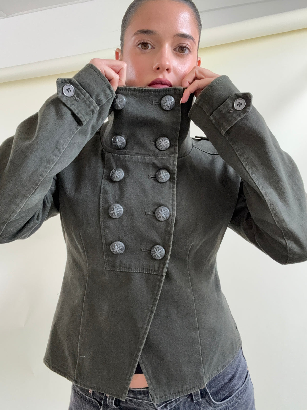 Firetrap Military Funnel Neck Jacket (M)