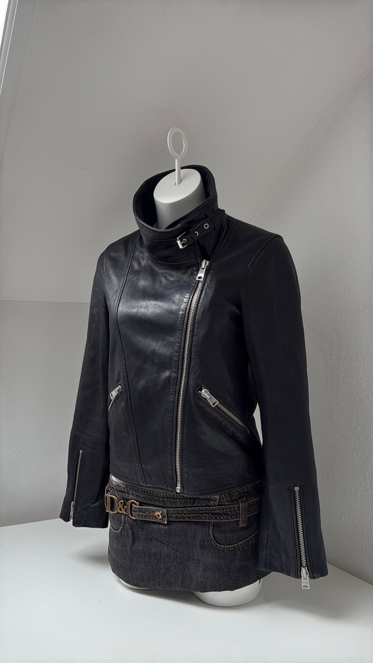 Allsaints Leather Buckle Jacket (UK10)