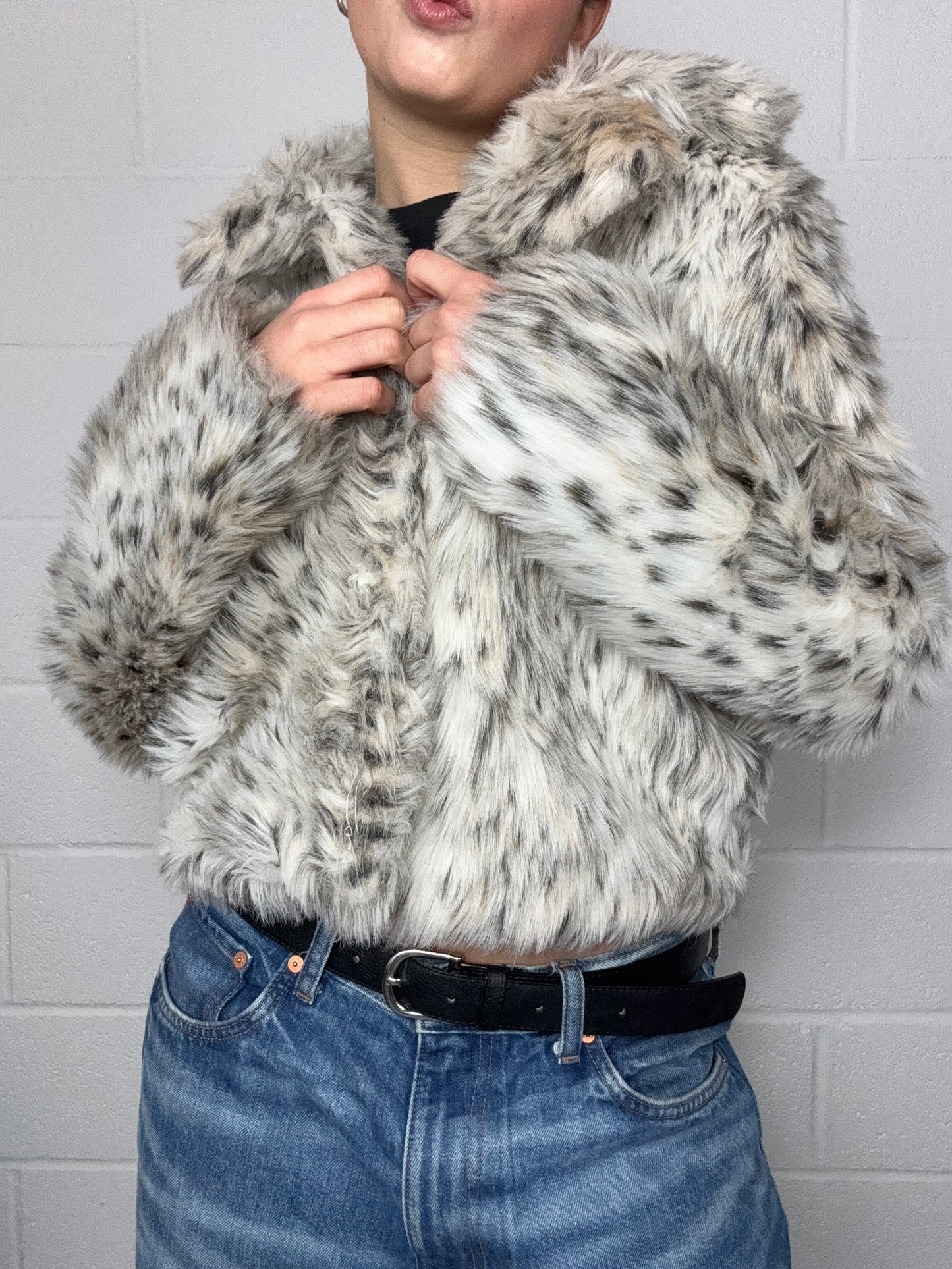 Y2K Faux Fur Jacket (UK8)