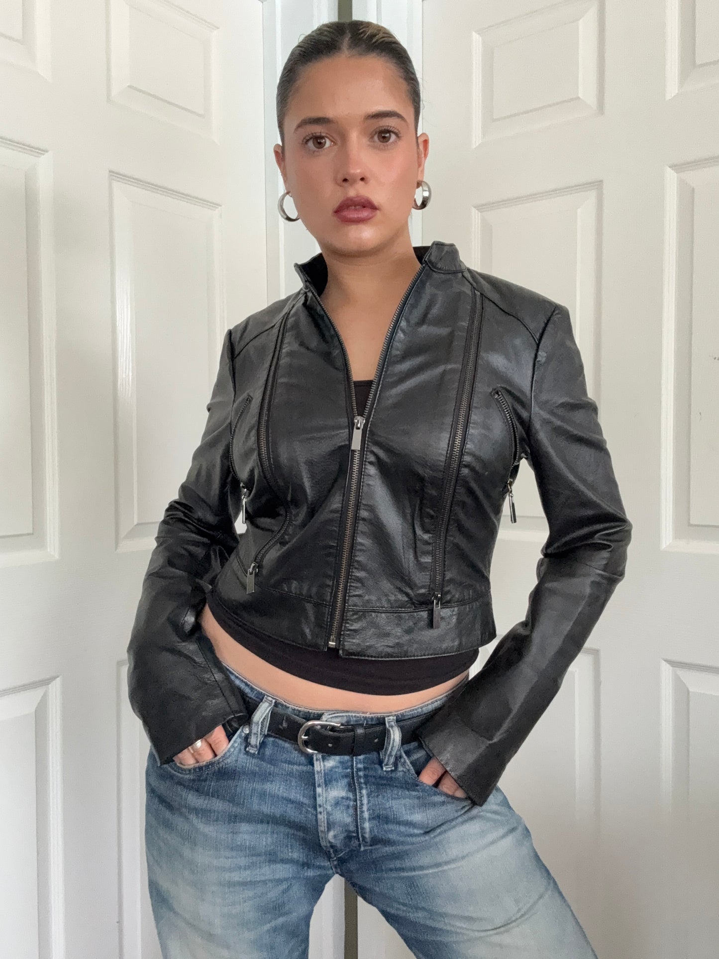 Bebe Leather Jacket (M)