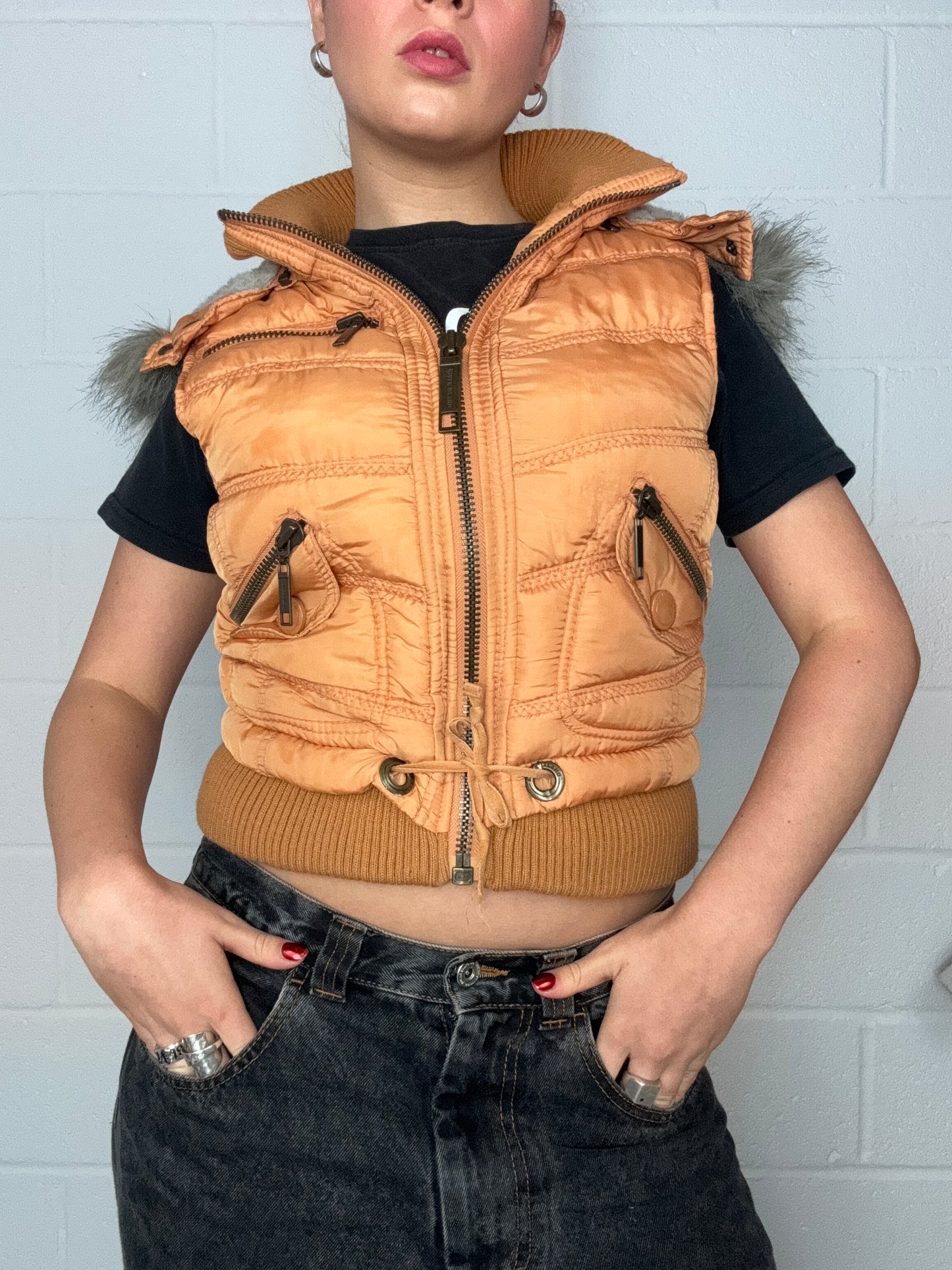 Y2K Orange Gilet (UK10)