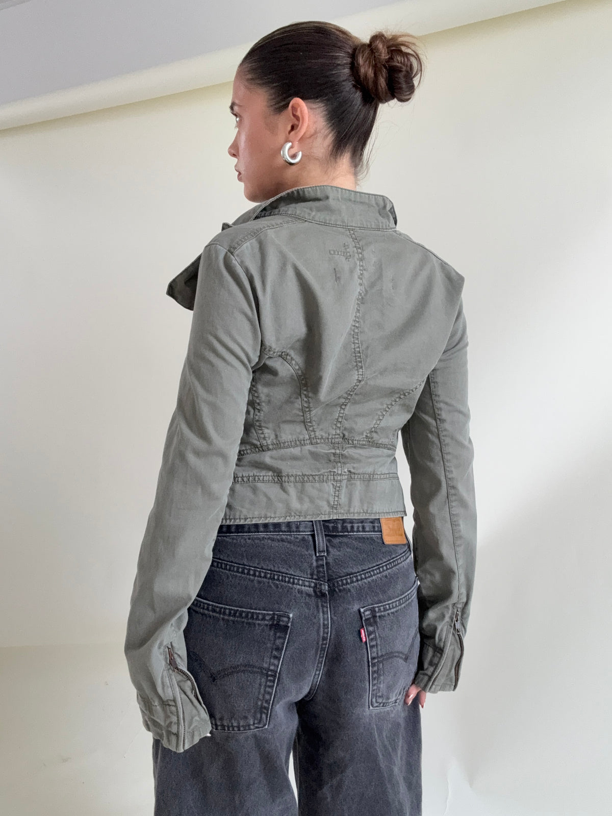 Khaki Military Jacket (UK12)
