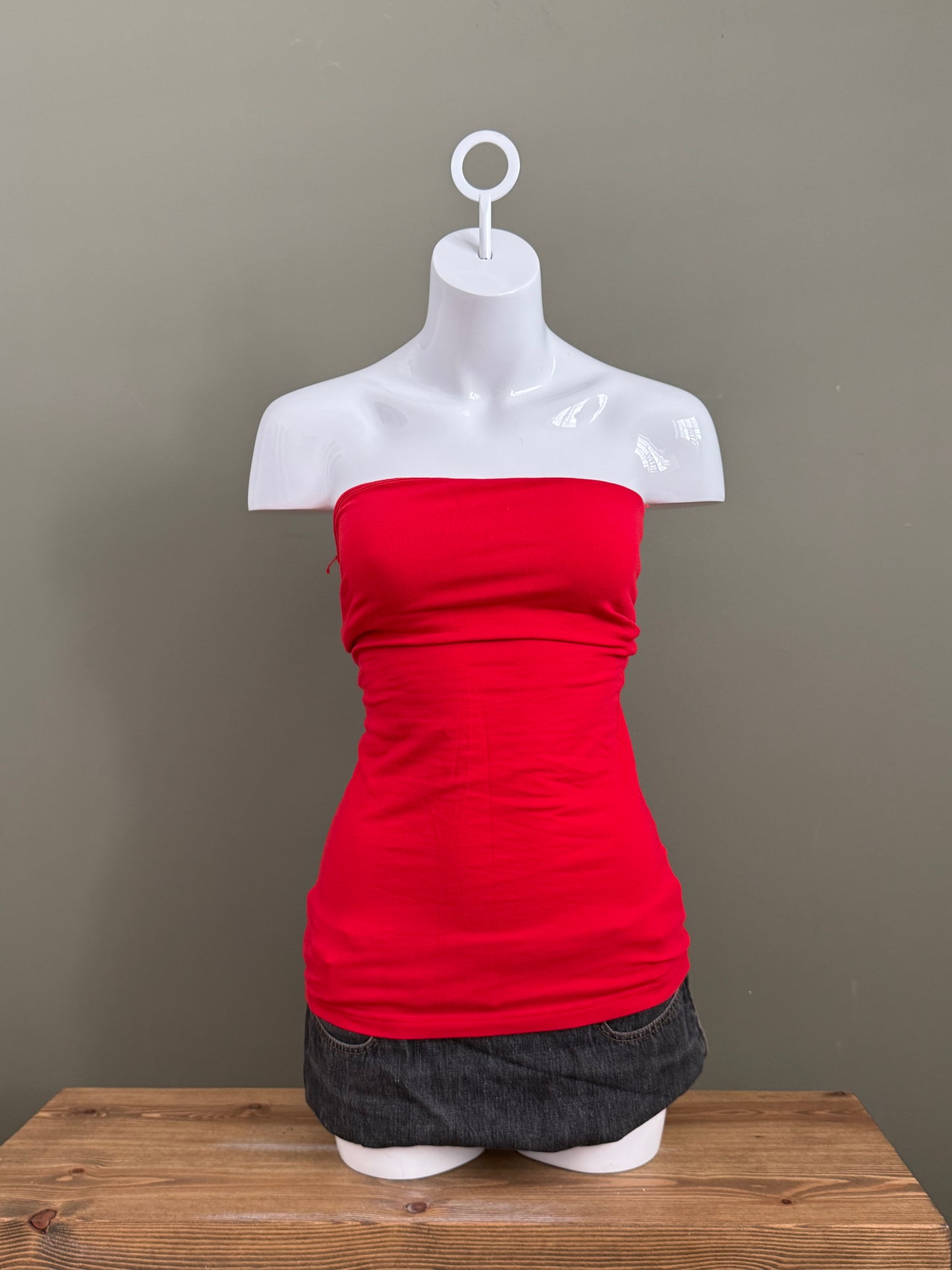 Y2K Red Bandeau Top (UK10)