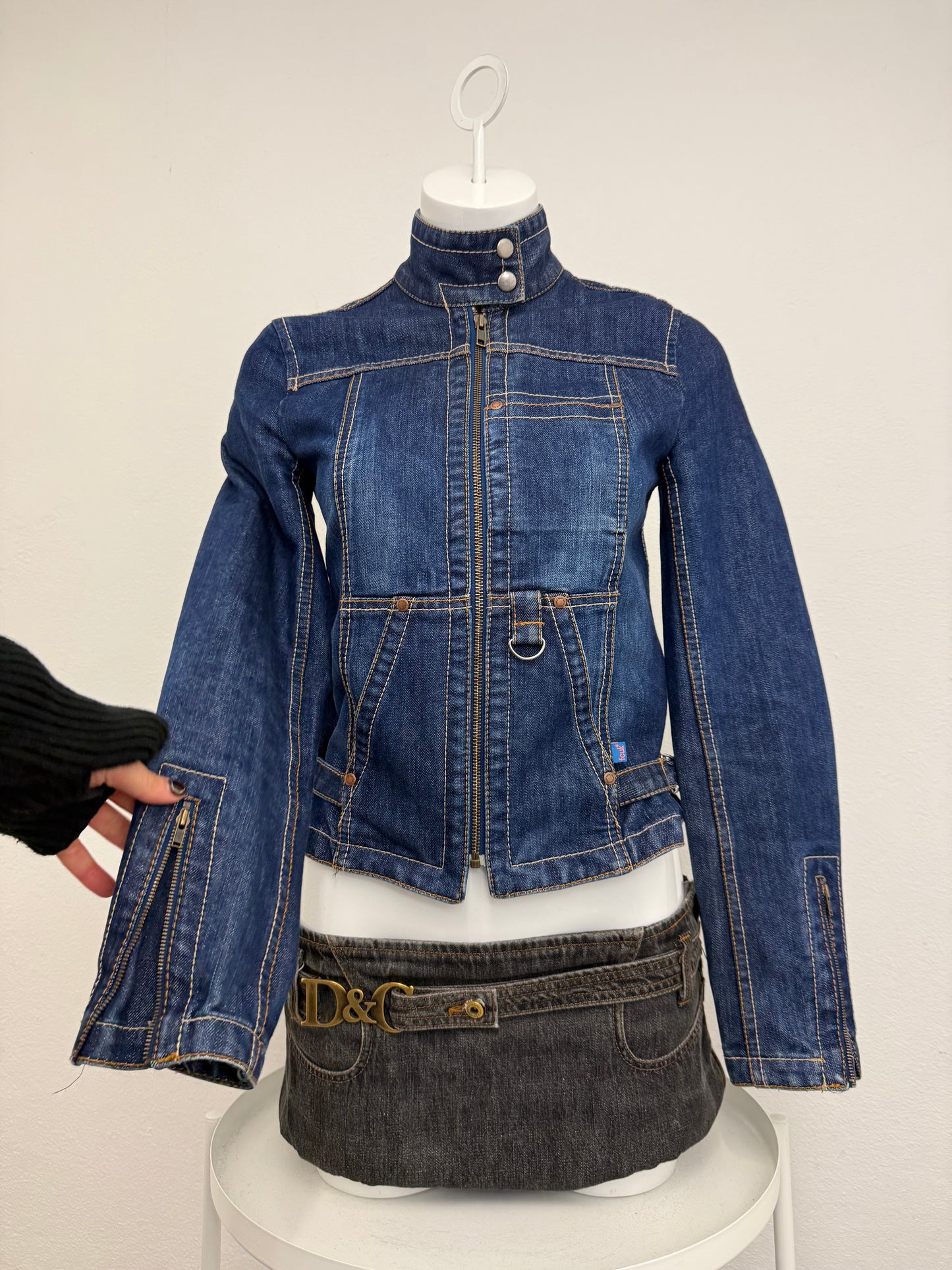 French Connection Cargo Denim Jacket (UK8)