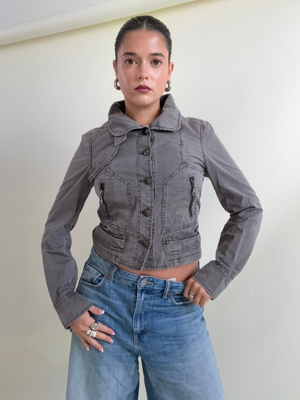 Y2K Buckle Jacket (UK8)