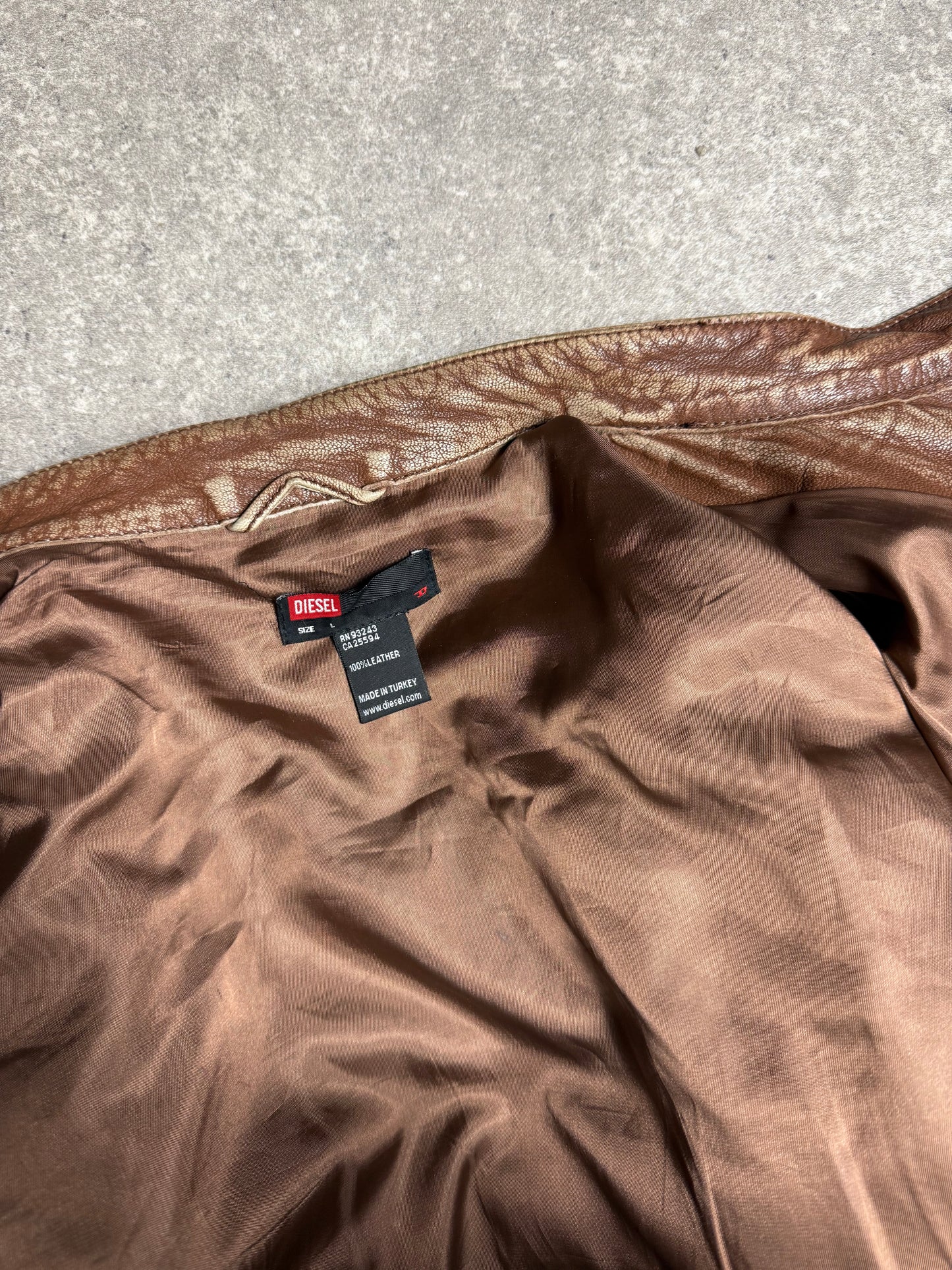 Vintage Diesel Leather Jacket (L)