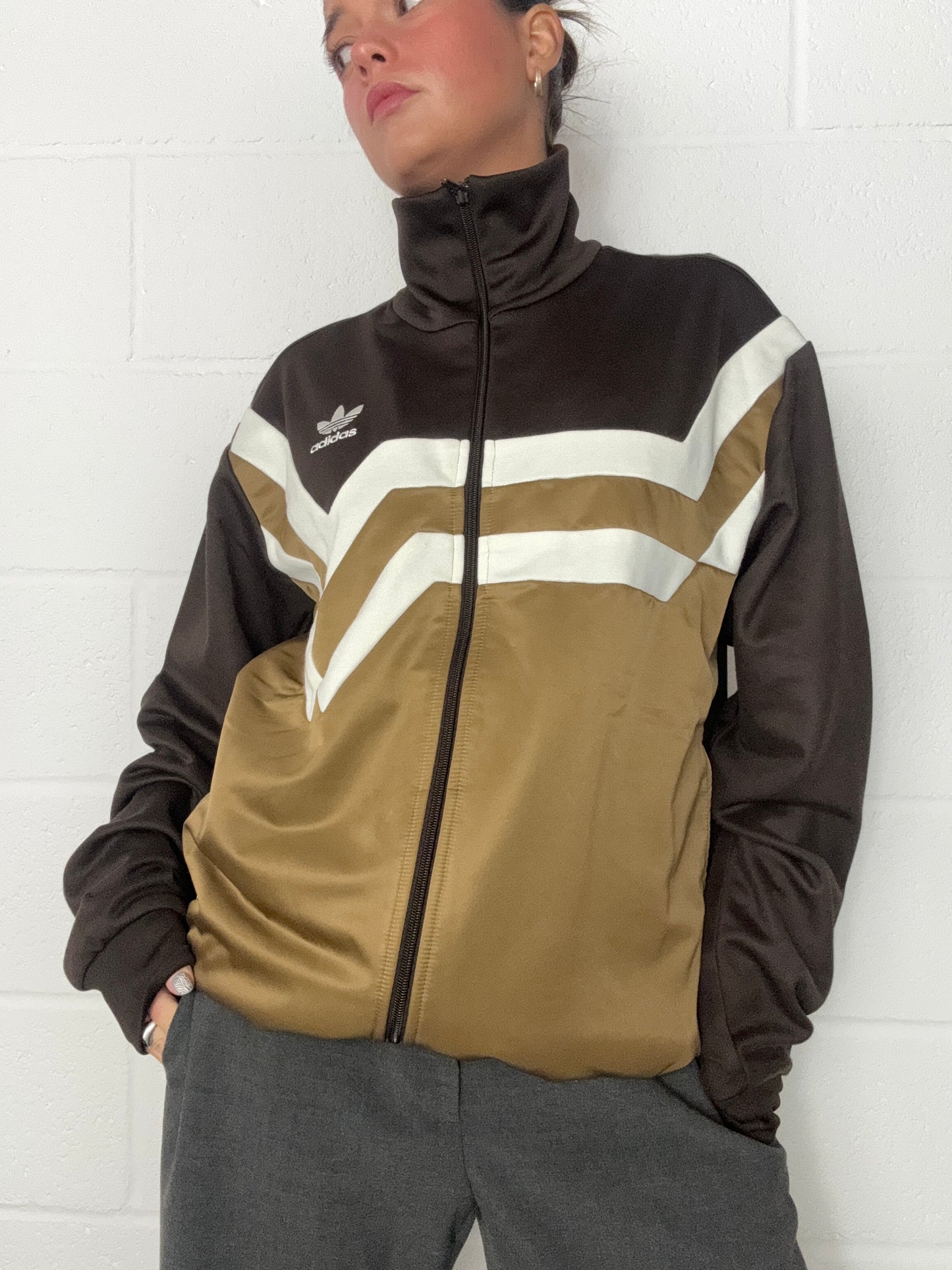 Adidas Brown Tracksuit Jacket