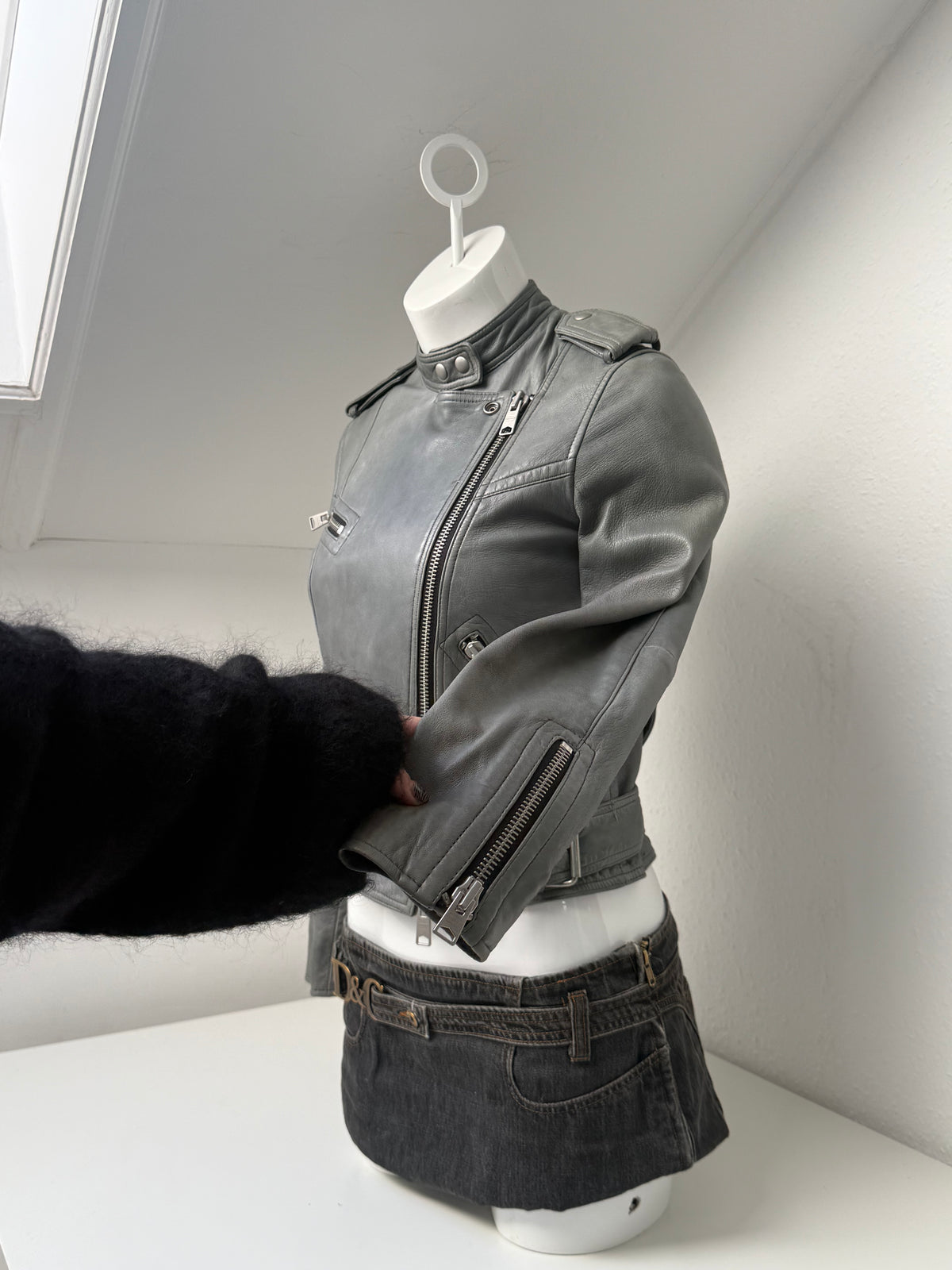 Allsaints Leather Biker Jacket (UK6)