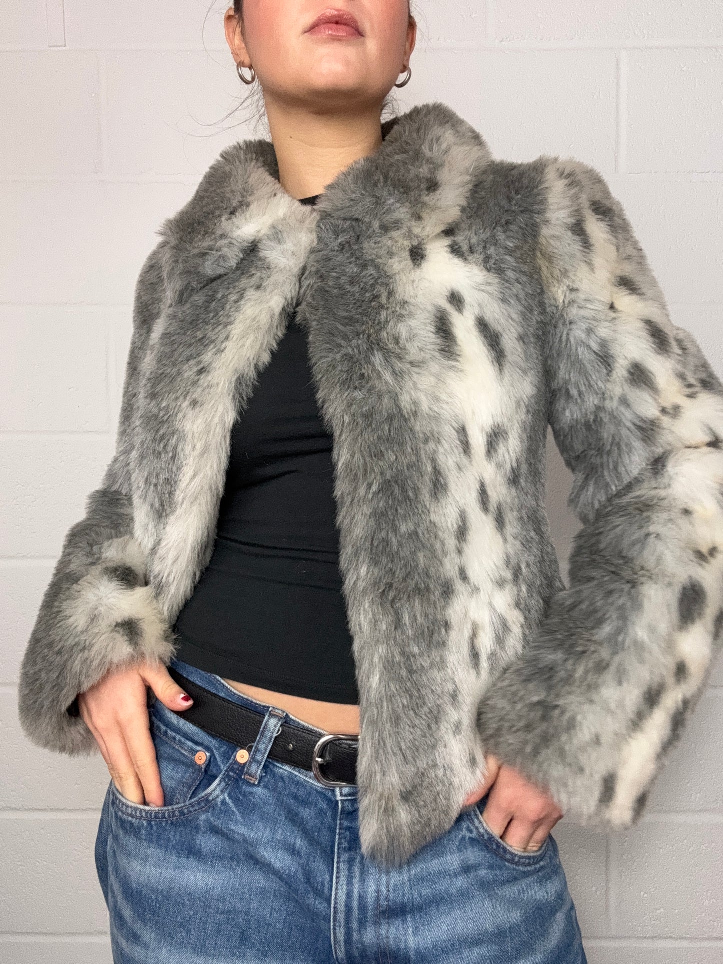 Y2K Faux Fur Jacket (XS)