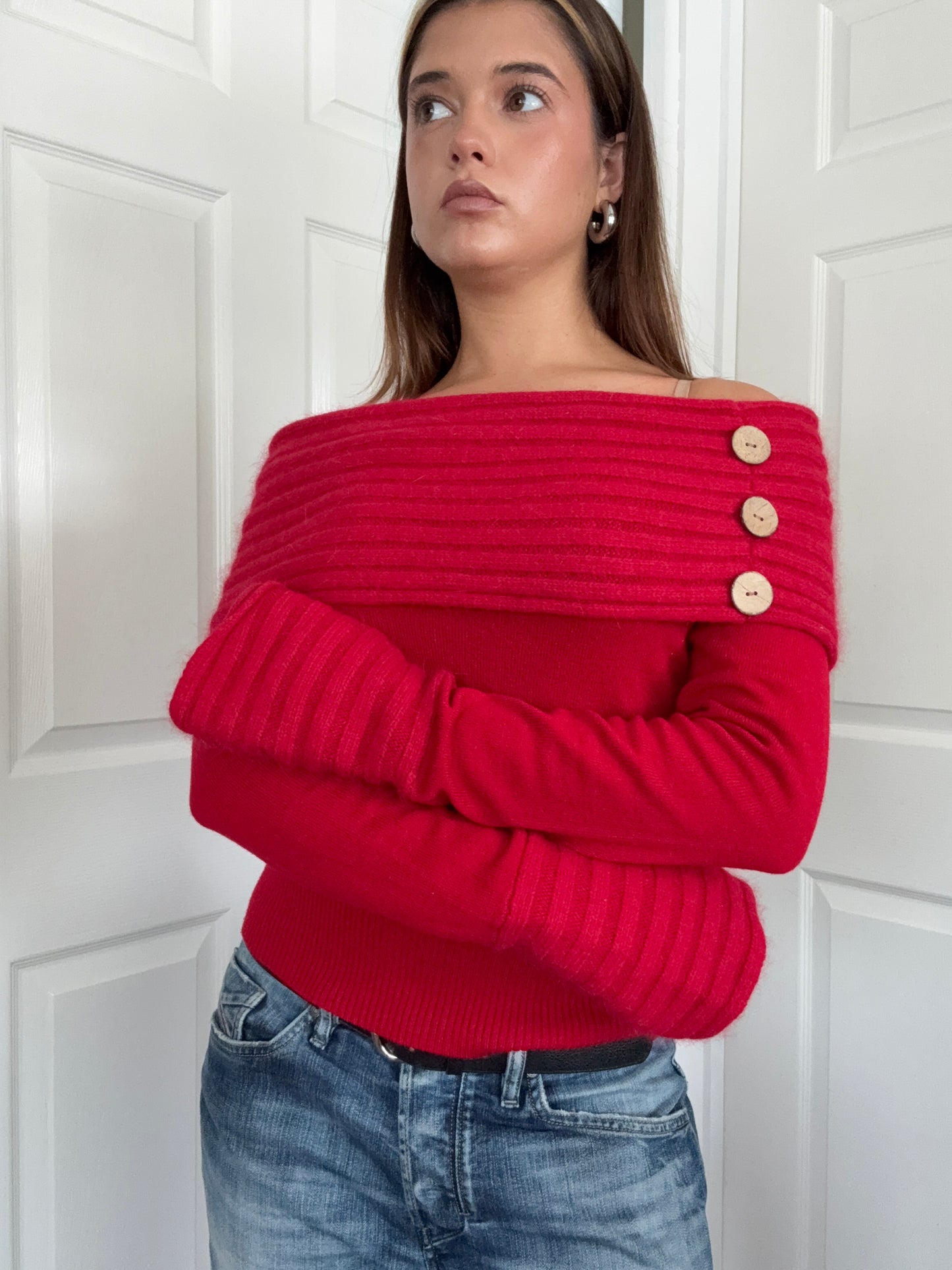 Jane Norman Off The Shoulder Jumper (UK14)