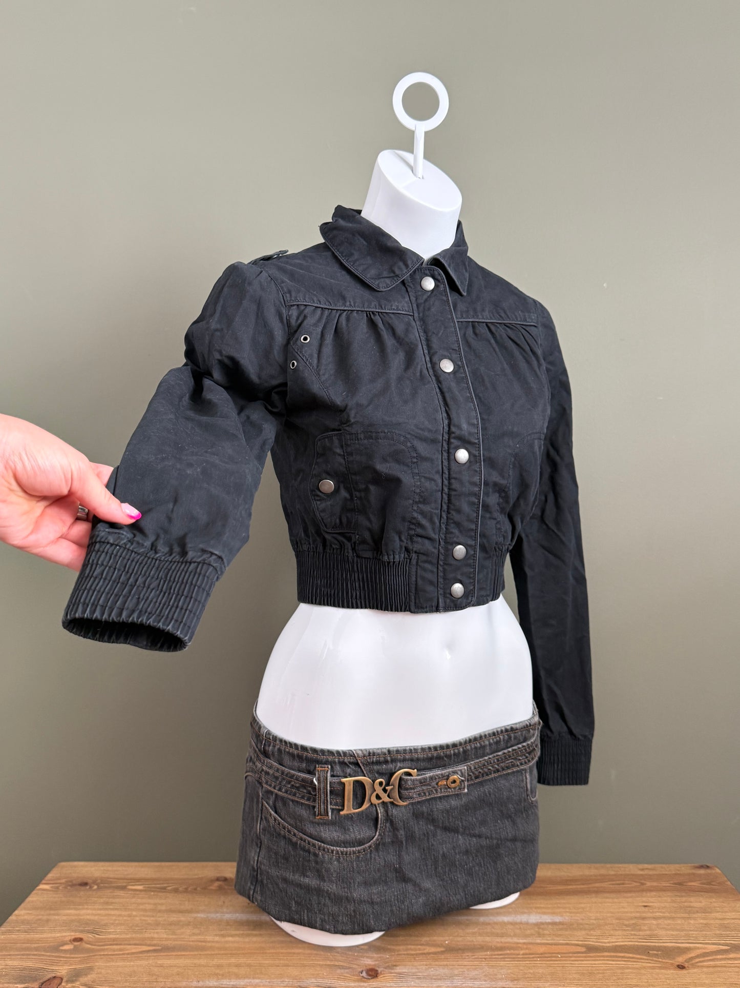 Jane Norman Crop Bomber Jacket (UK8)