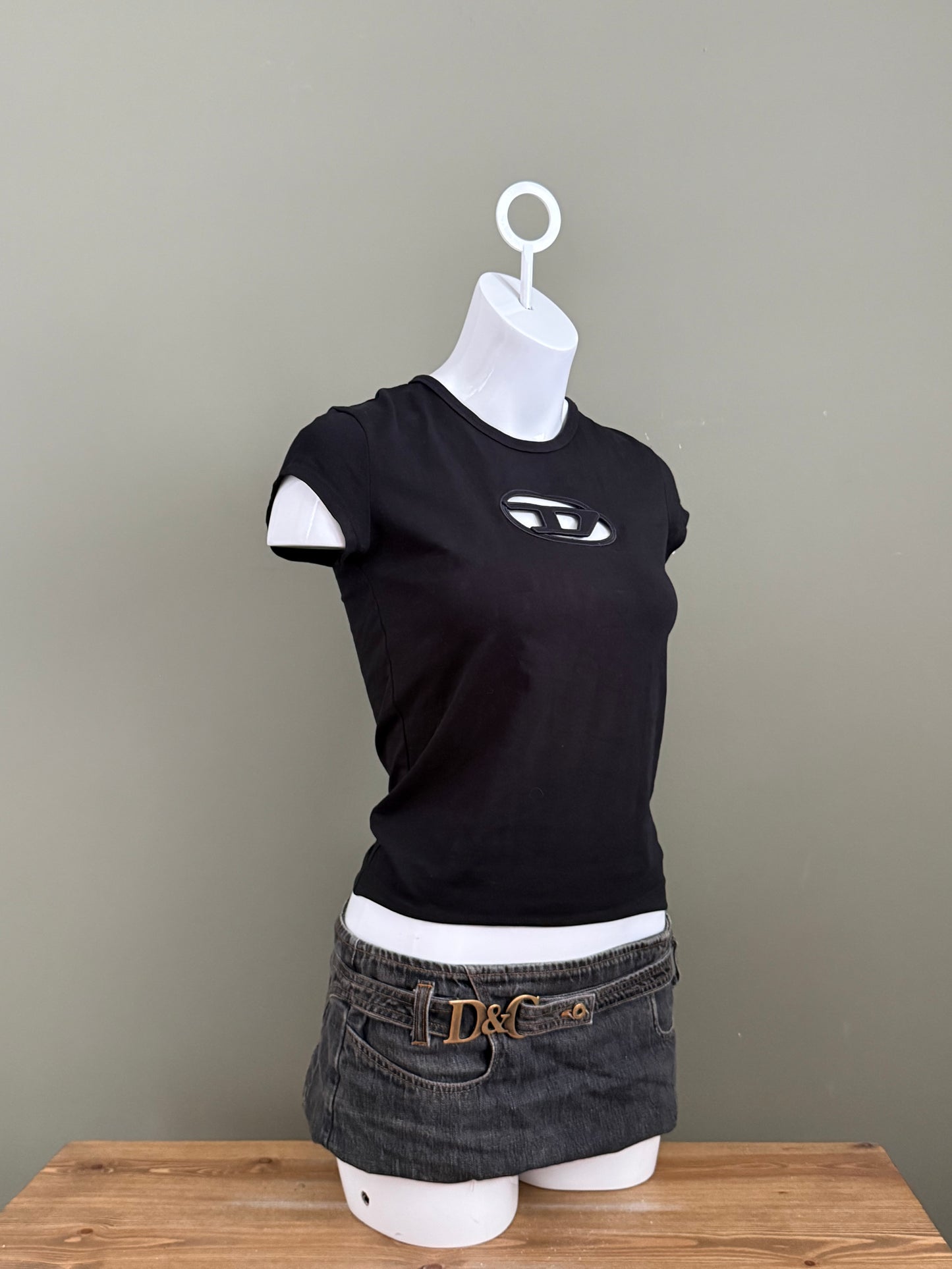 Diesel Cut Out Baby Tee (M)
