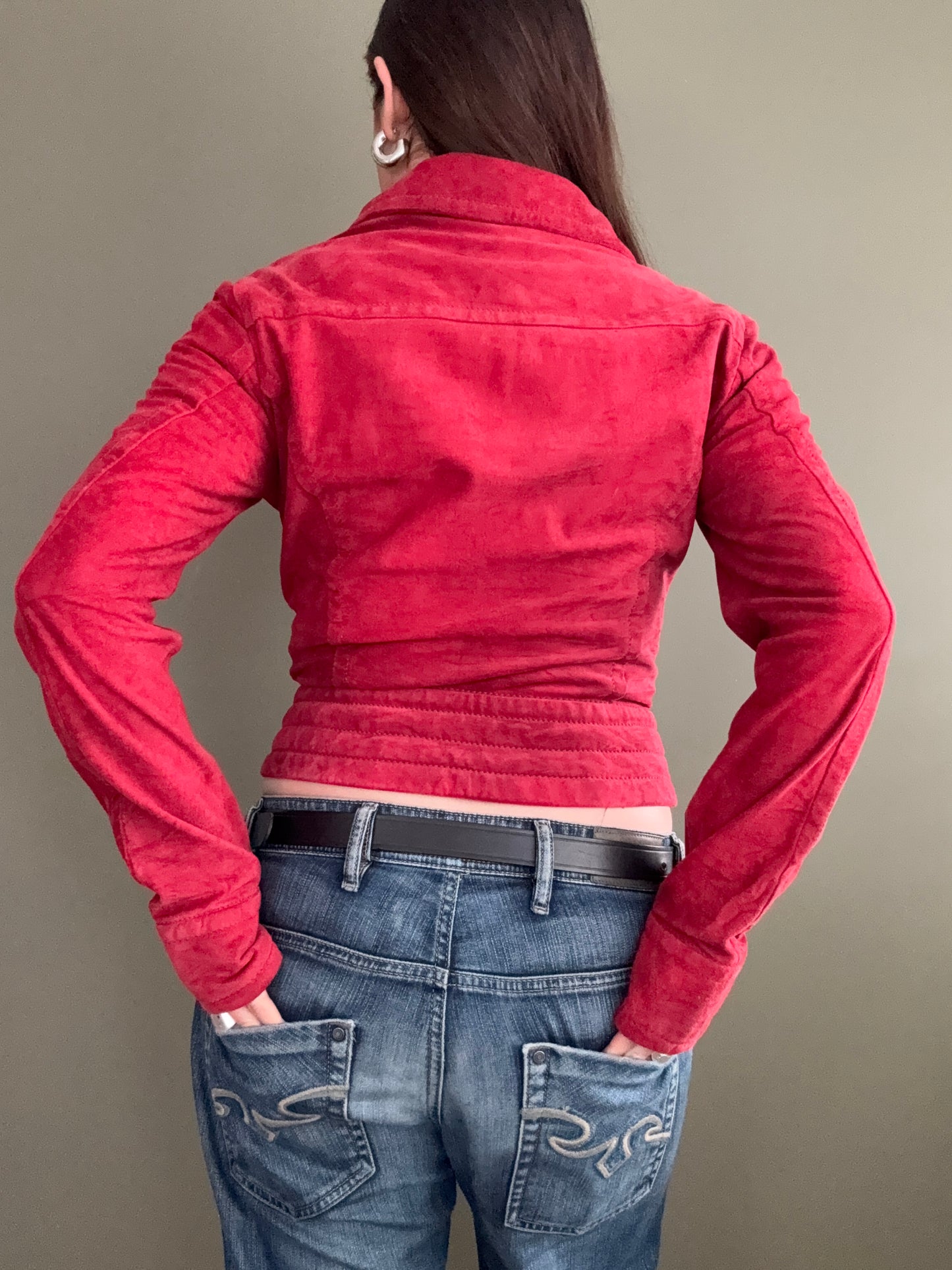 Miss Sixty Red Suede Jacket (M)