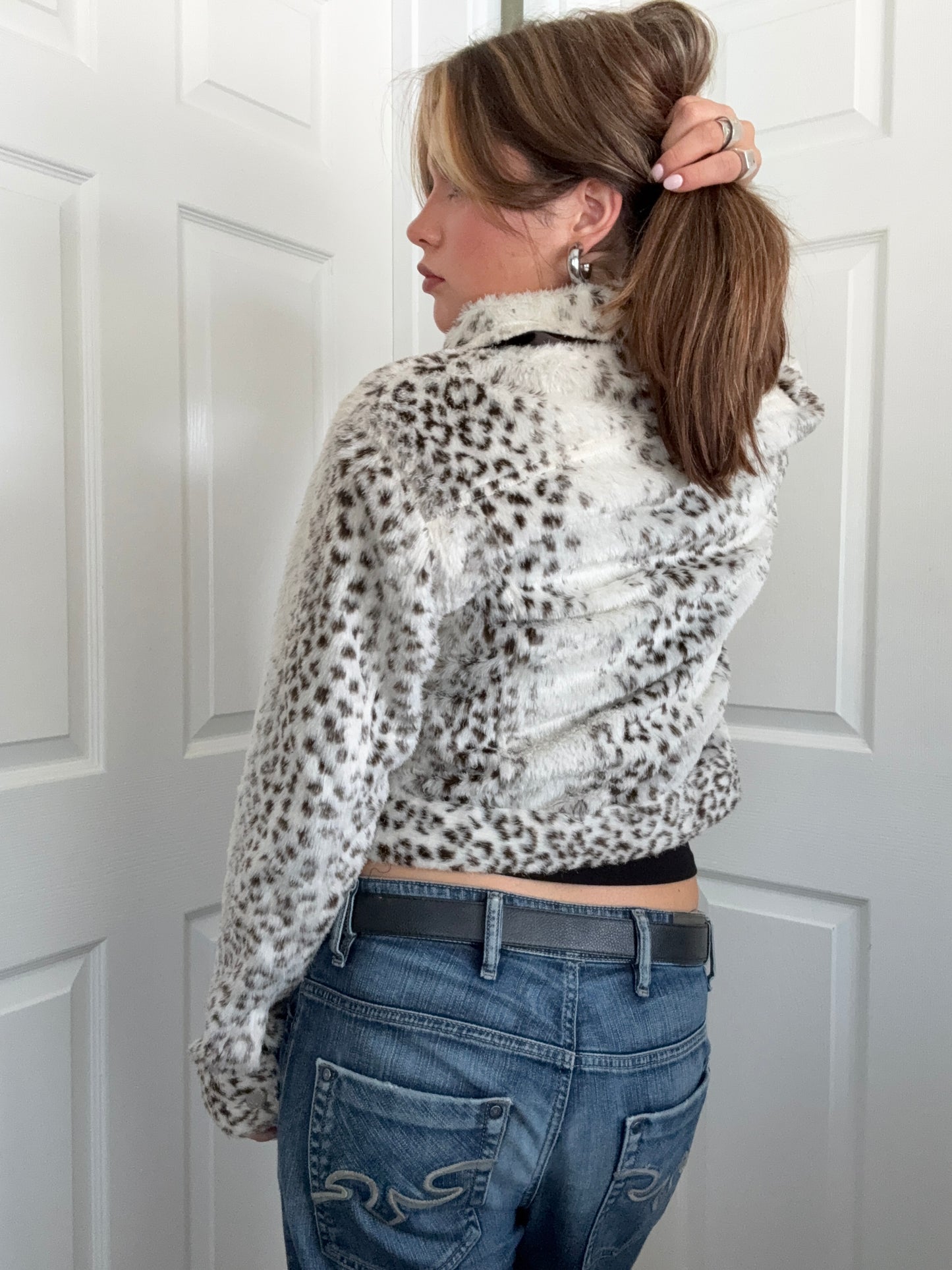 Faux Fur Leopard Jacket (UK14)