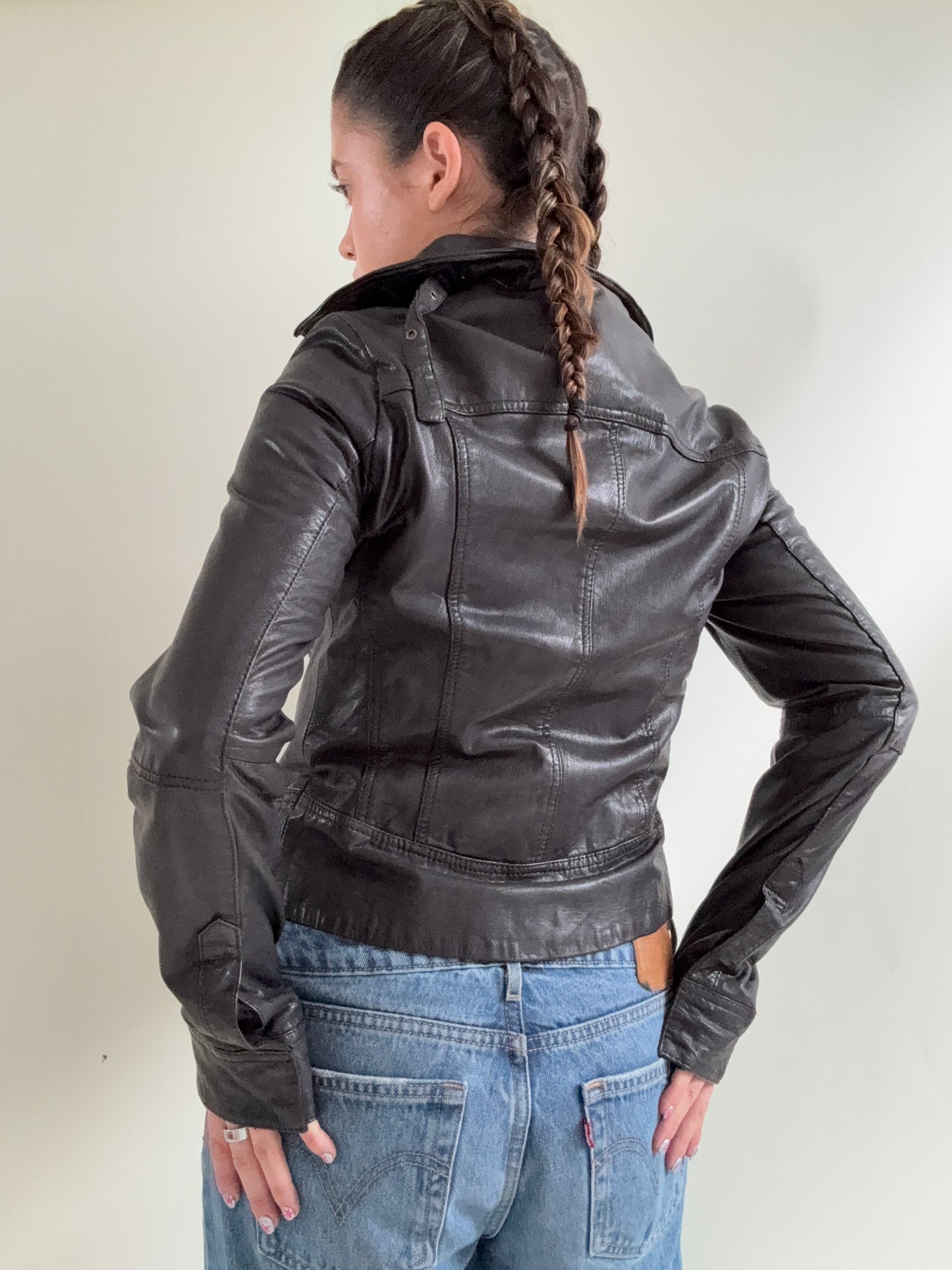 Allsaints Brown Leather Jacket (UK12)