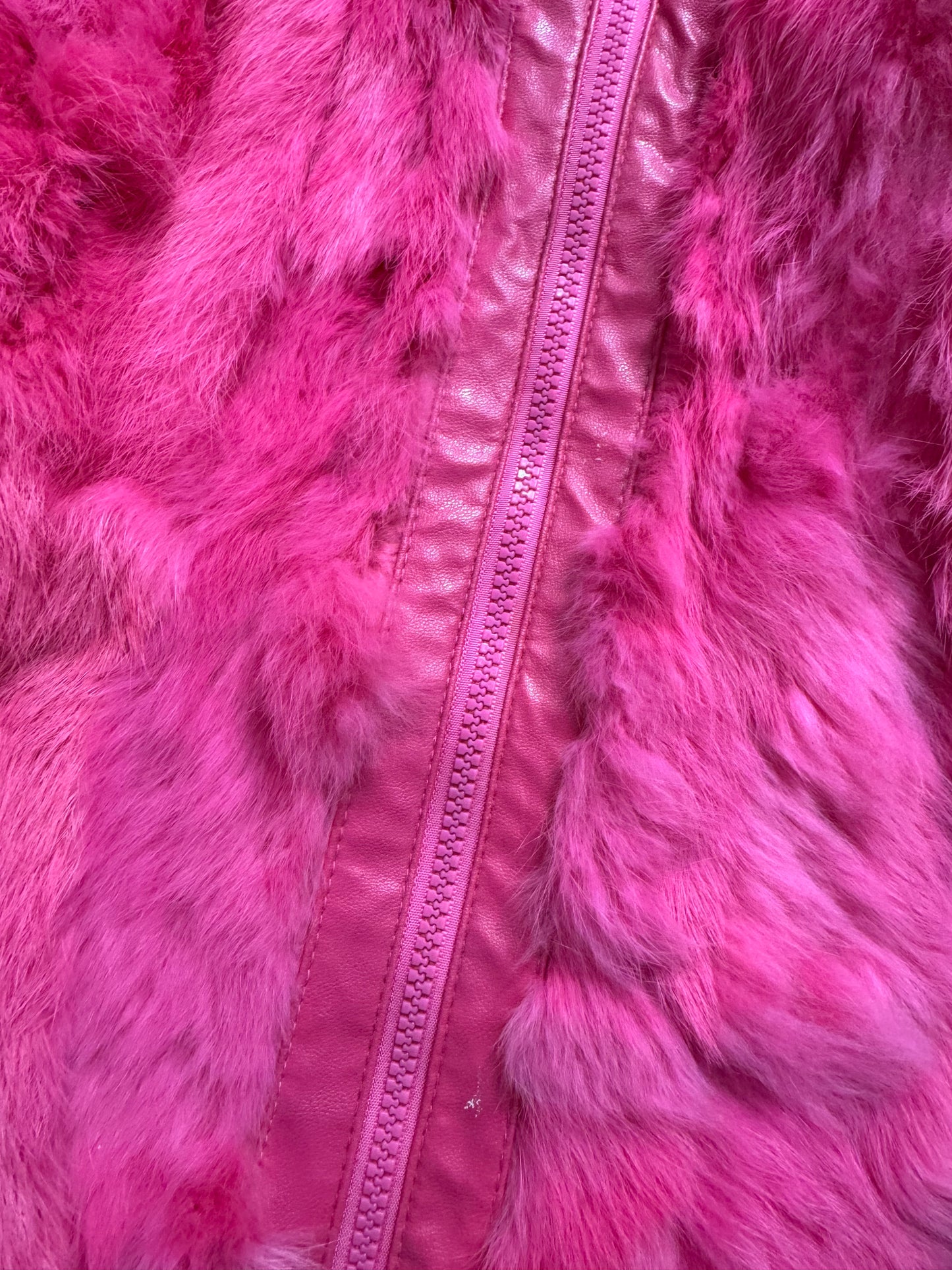 Pink Fur Knit Jacket (M)