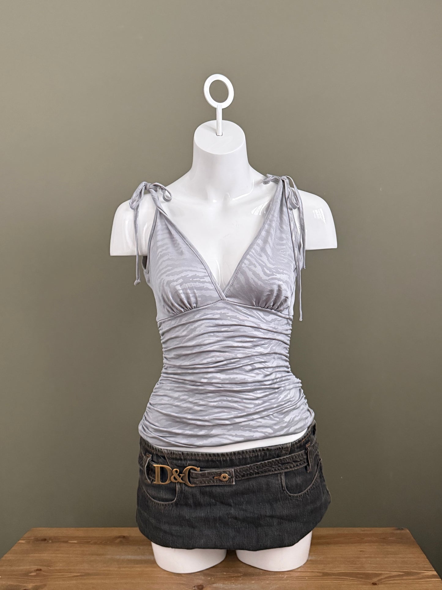 Jane Norman Silver Zebra Top (UK12)
