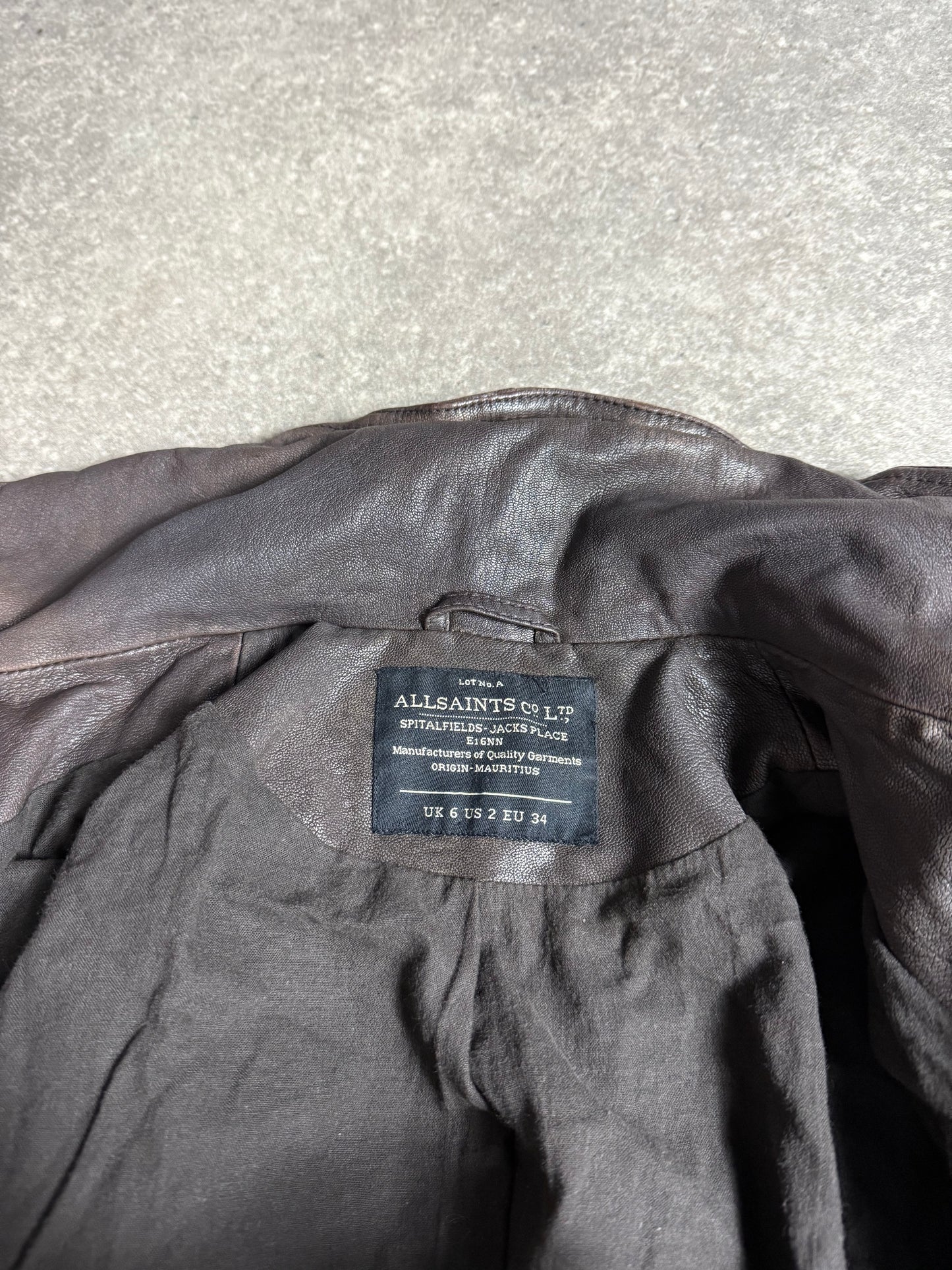 Allsaints Leather Jacket (UK6)