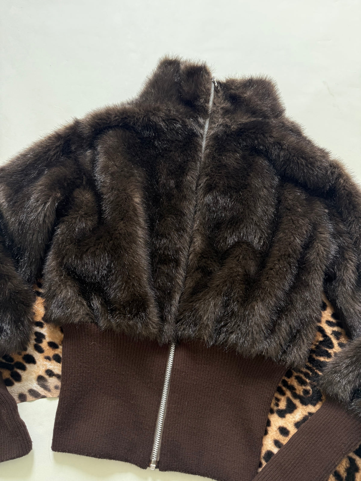 Morgan De Toi Faux Fur Bomber Jacket (S)