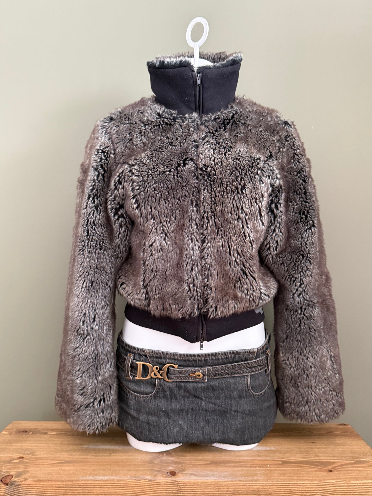 Firetrap Faux Fur Bomber Jacket (M)
