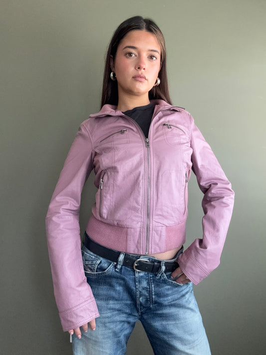 Purple Leather Jacket (M)