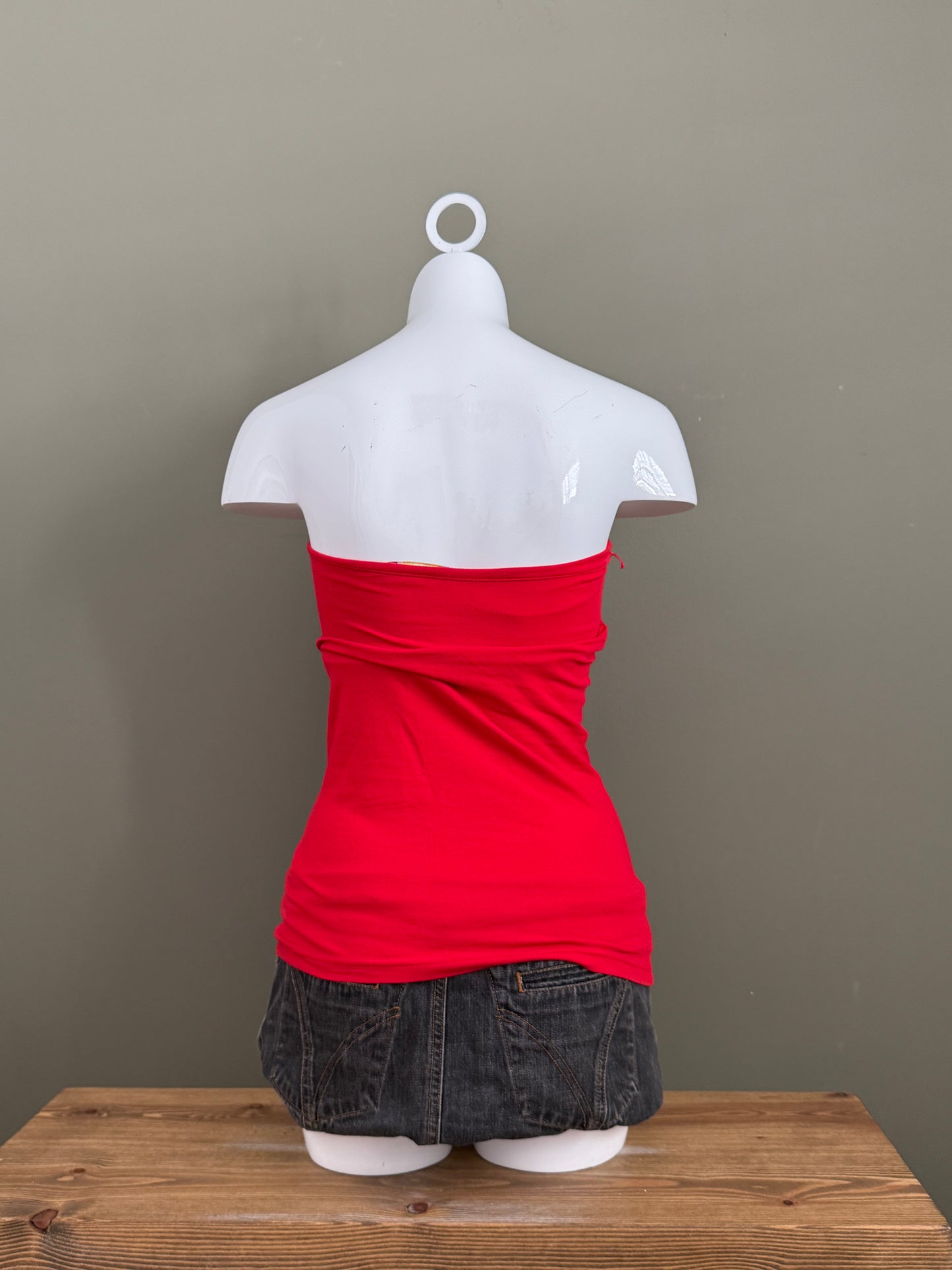 Y2K Red Bandeau Top (UK10)