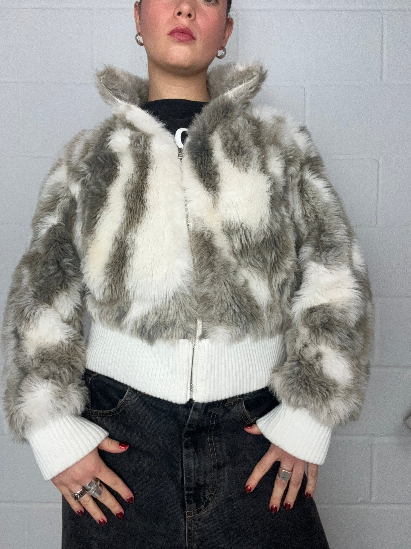 Faux Fur Y2K Jacket (UK8)