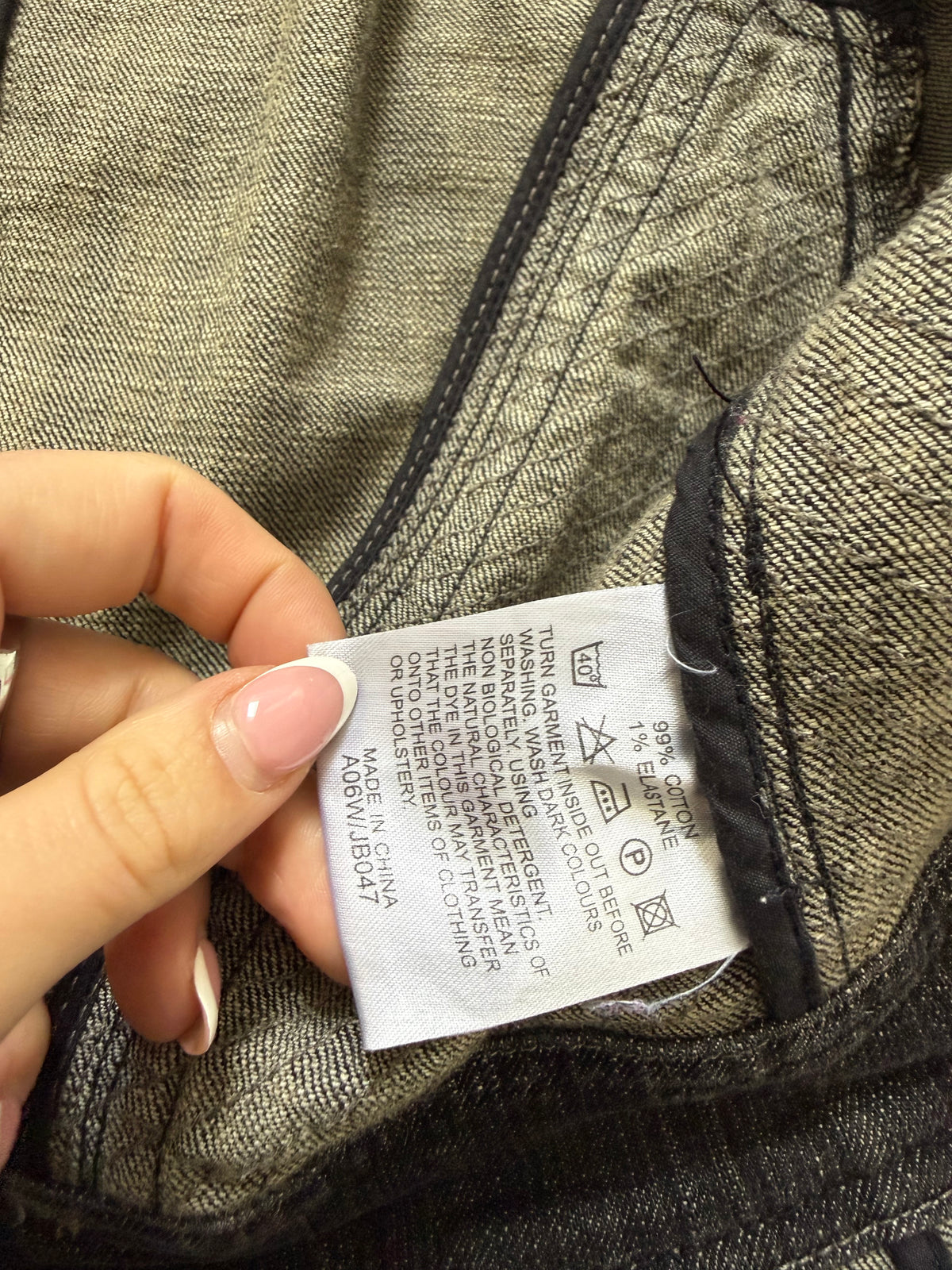 Karen Millen Denim Fitted Jacket (UK8)