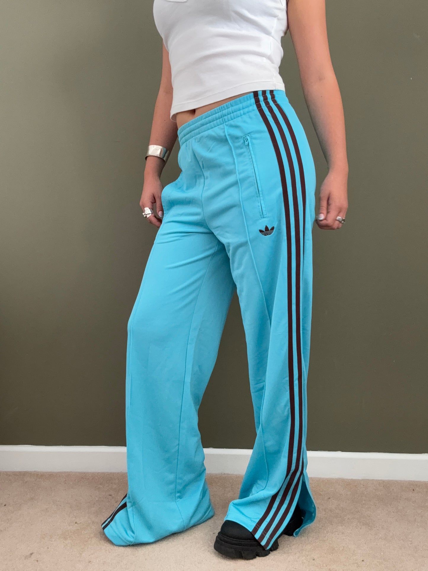 Adidas Straight Leg Tracksuit Bottoms (XS)