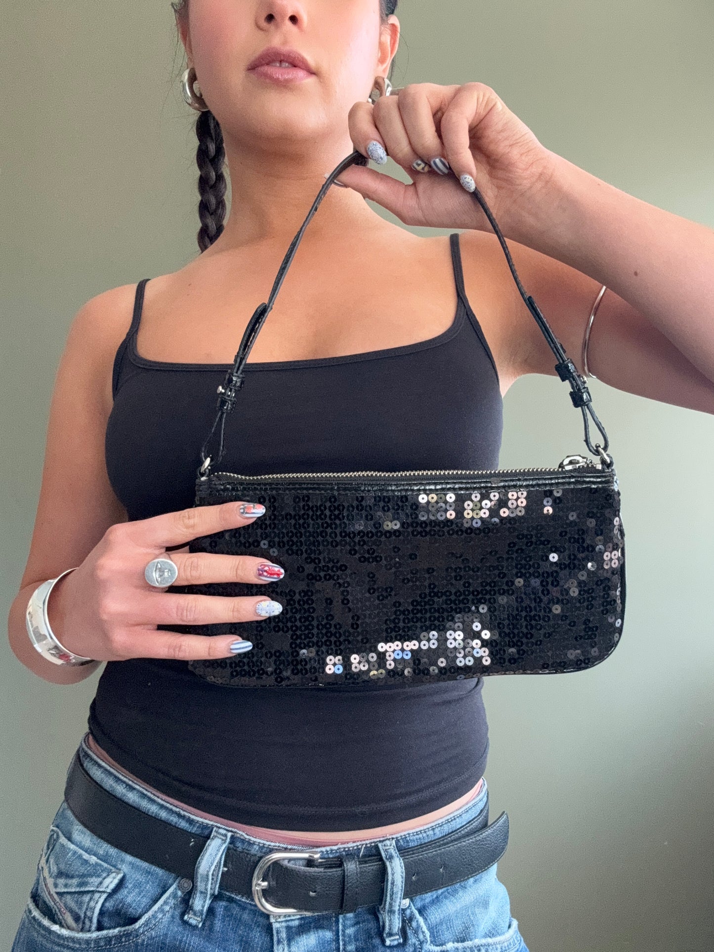 DKNY Sequin Shoulder Bag