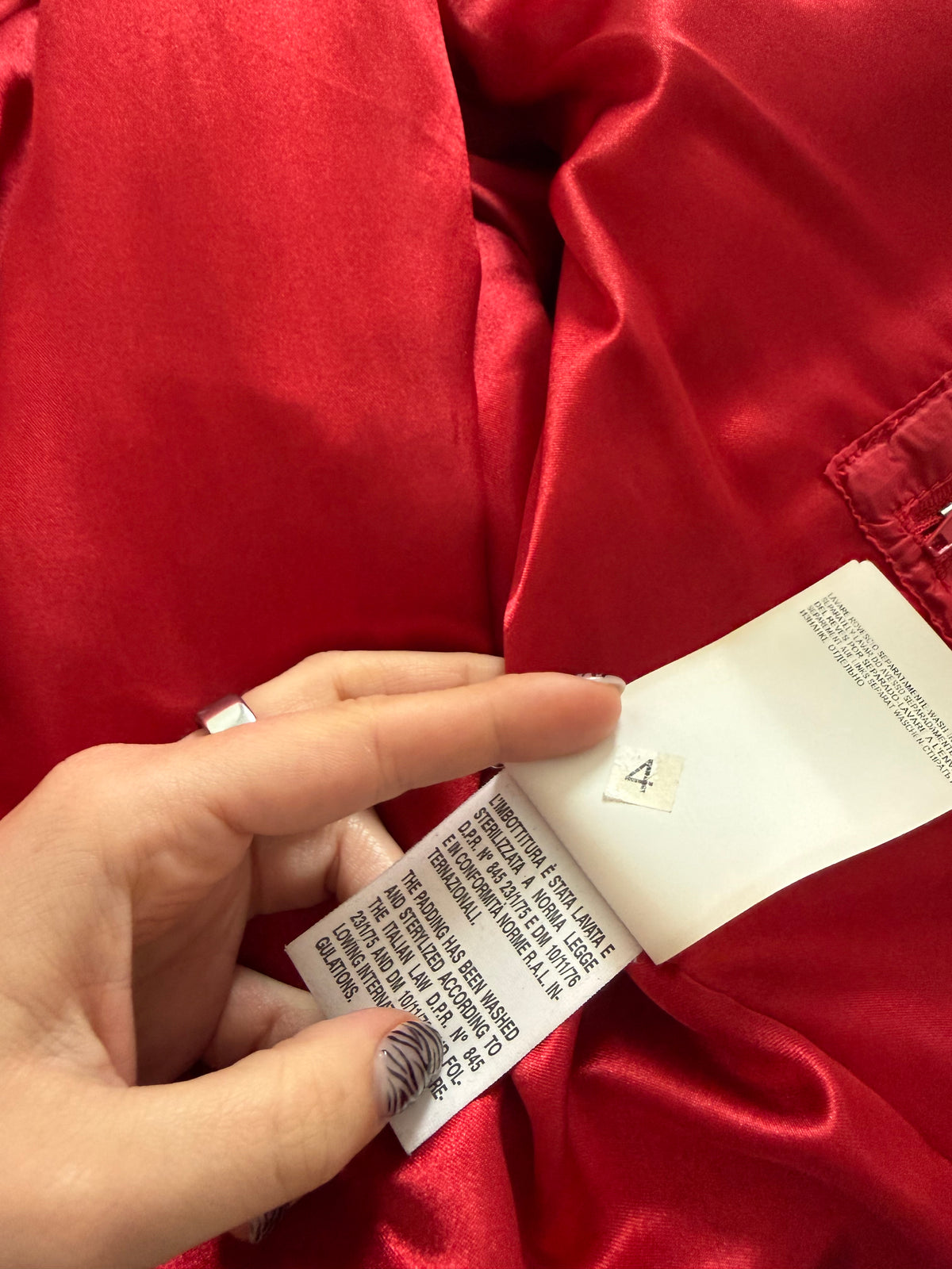 Vintage Armani Red Puffer Jacket (S)
