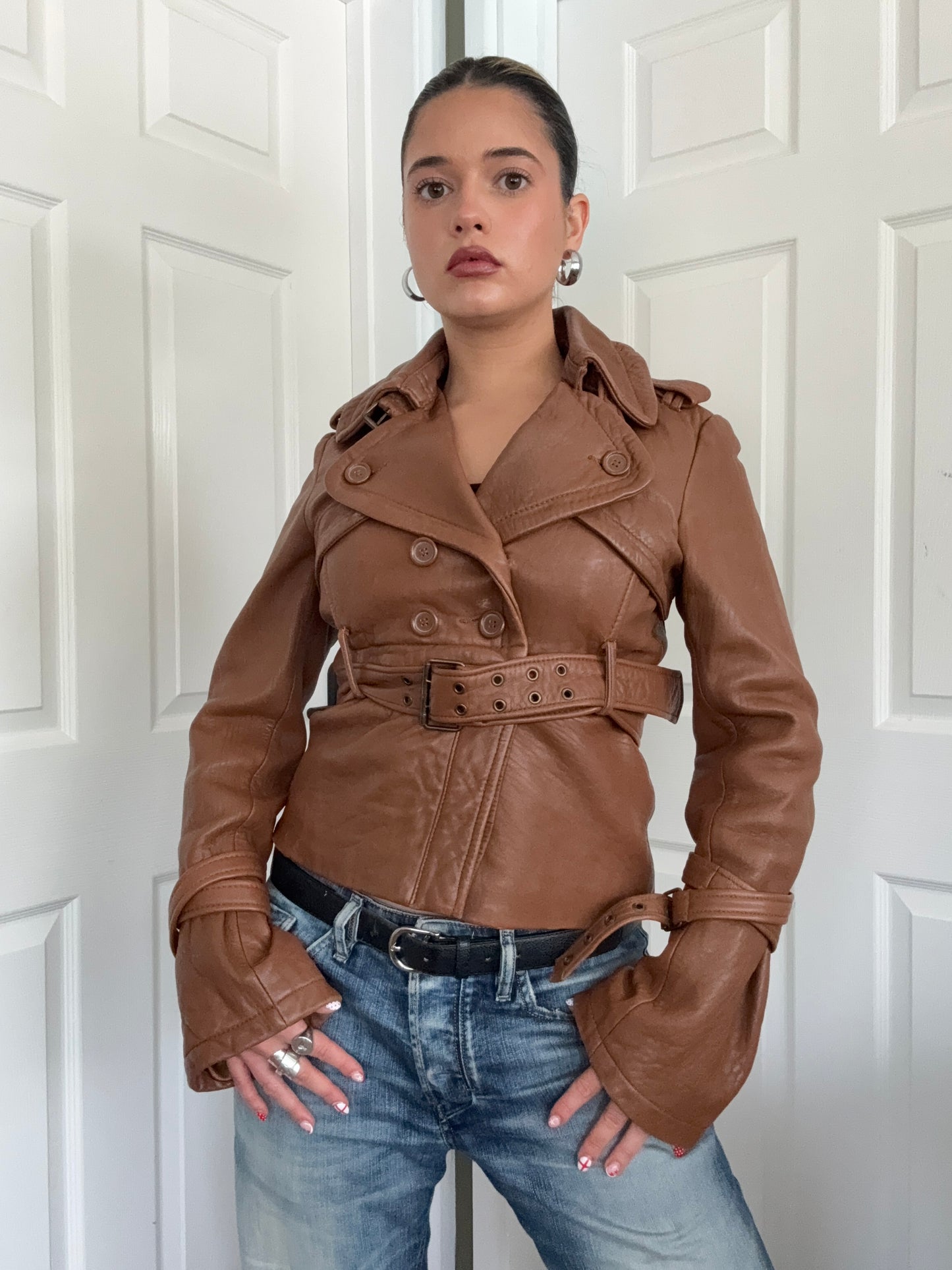 Allsaints Leather 2 in 1 Jacket (UK10)