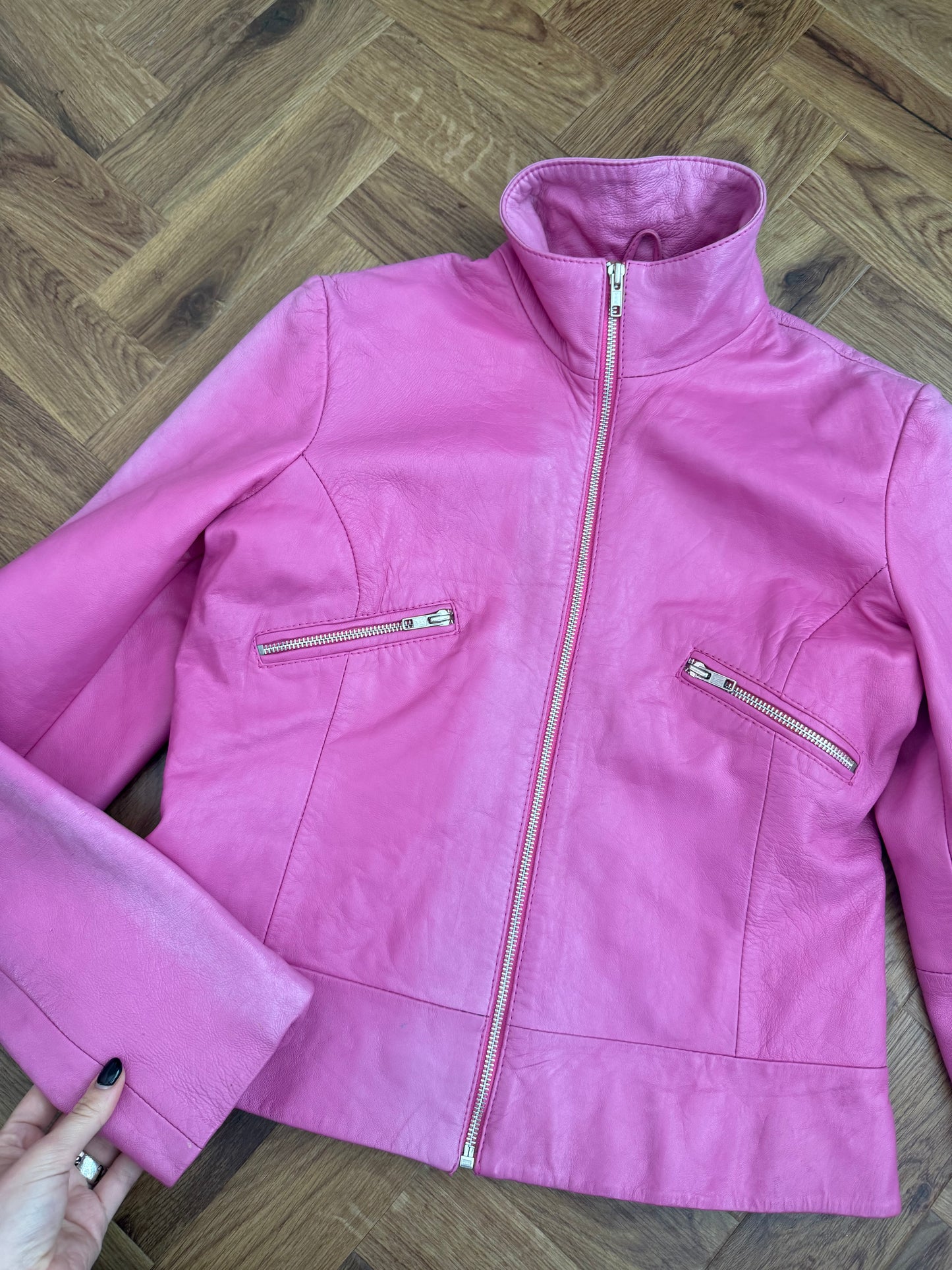 Pink Leather Jacket (M)