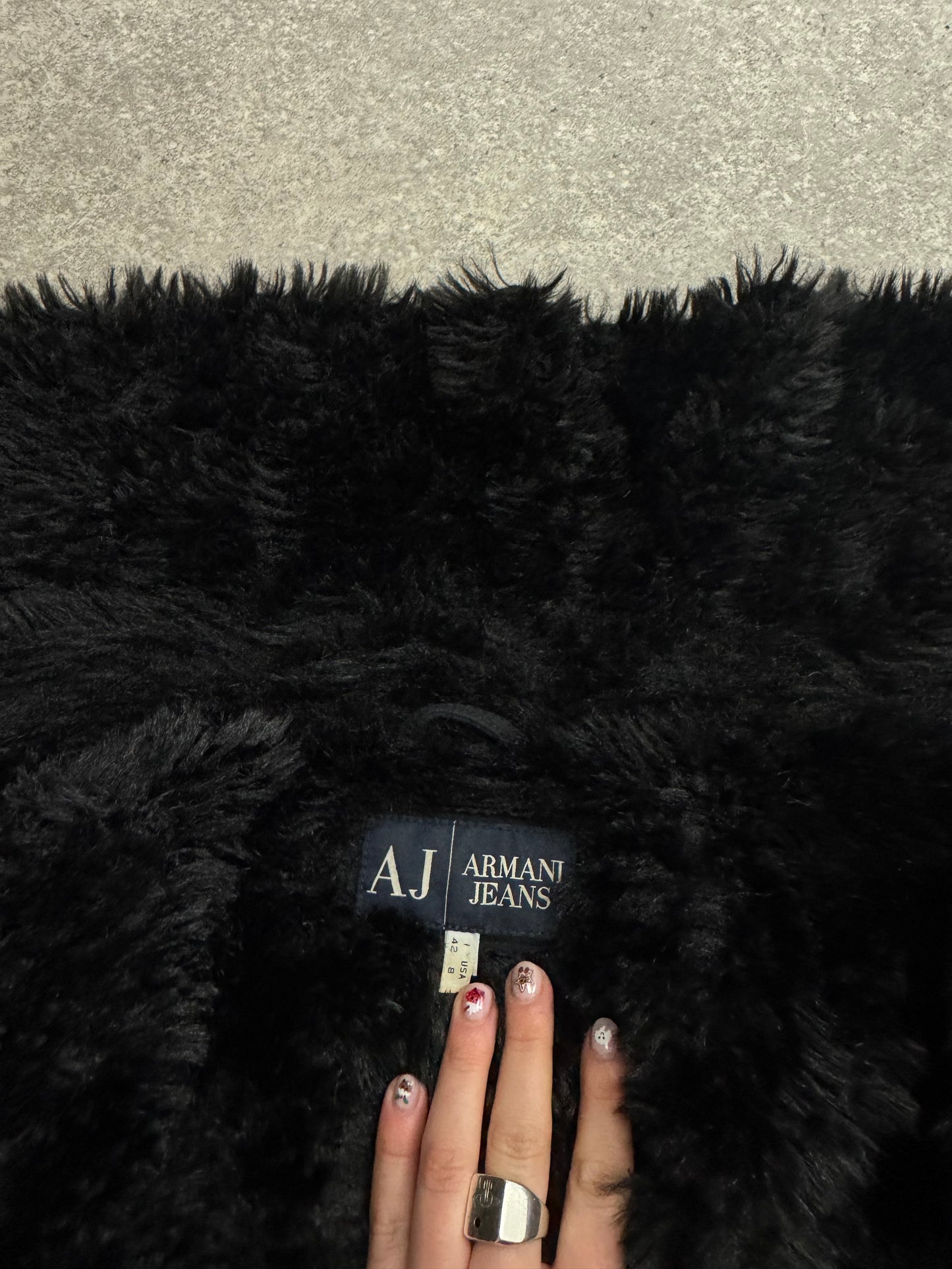 Armani Faux Fur Buckle Jacket (UK12)