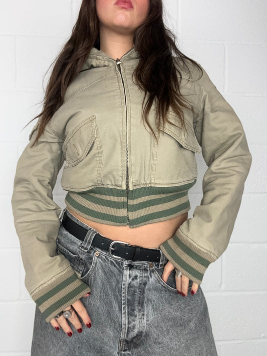 Chilli Pepper Khaki Bomber Jacket