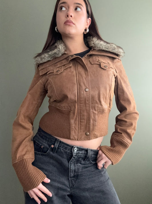 Fitted Leather Jacket (UK12)