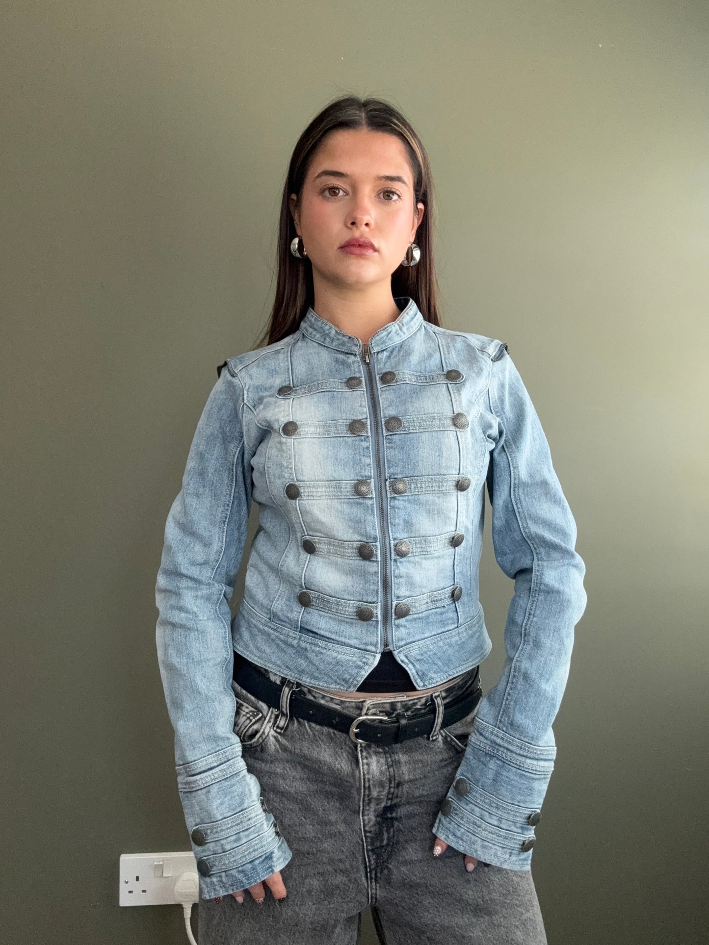 Denim Military Jacket (UK12)
