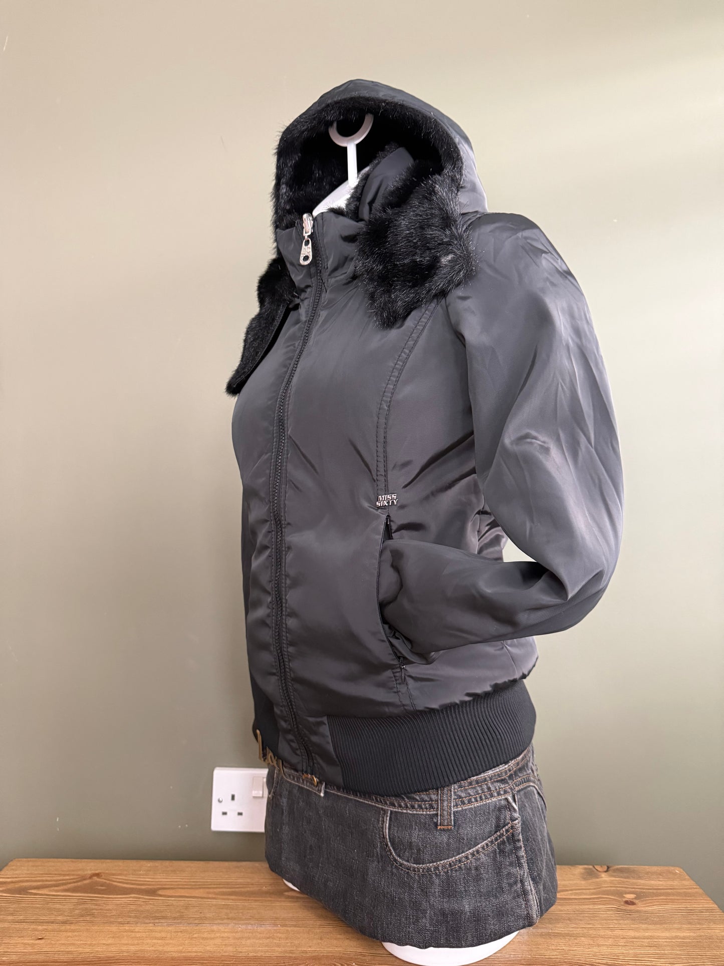 Miss Sixty Reversible Faux Fur Jacket (S)